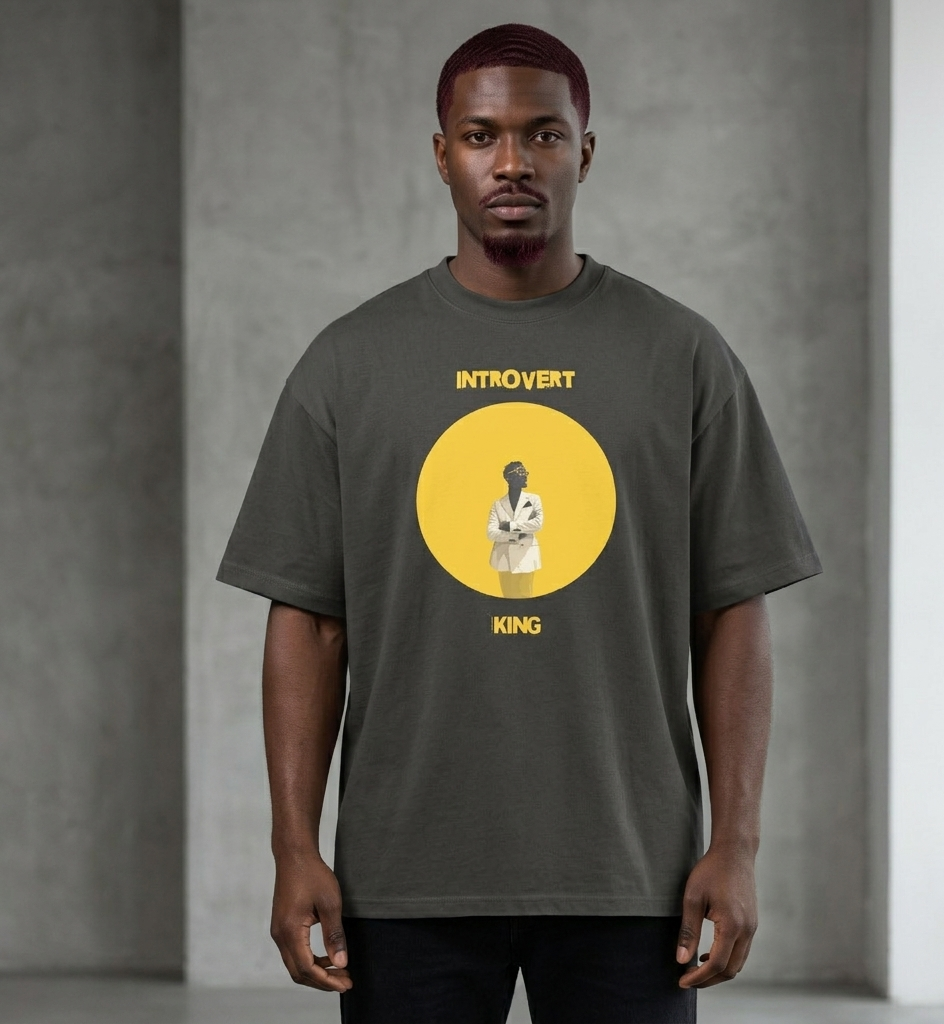 Xantho Philos™ Box Tee in Vintage Black for men, washed boxy T-shirt with a relaxed streetwear silhouette
