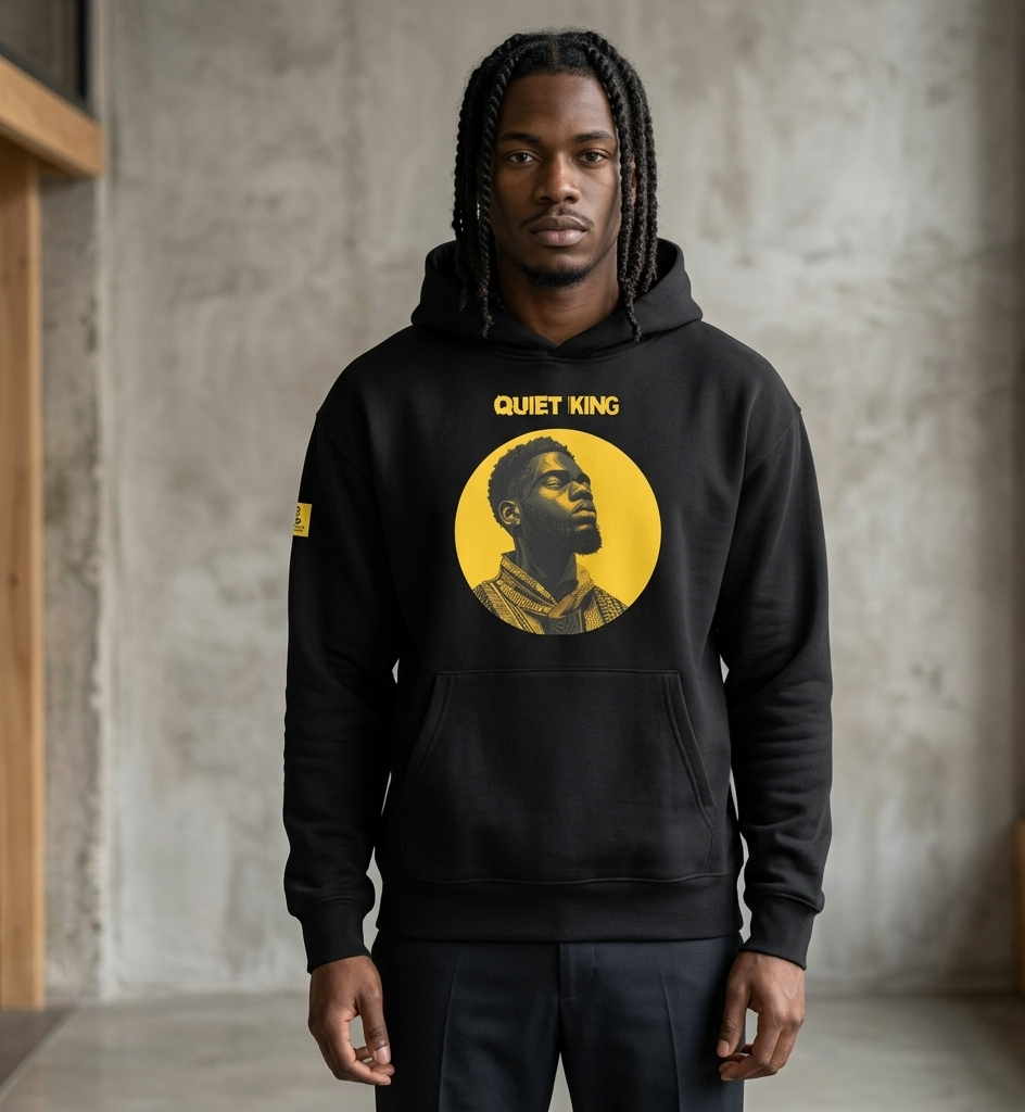 Xantho Philos™ Oversized Hoodie in Vintage Black for men, premium heavyweight streetwear with a relaxed oversized fit