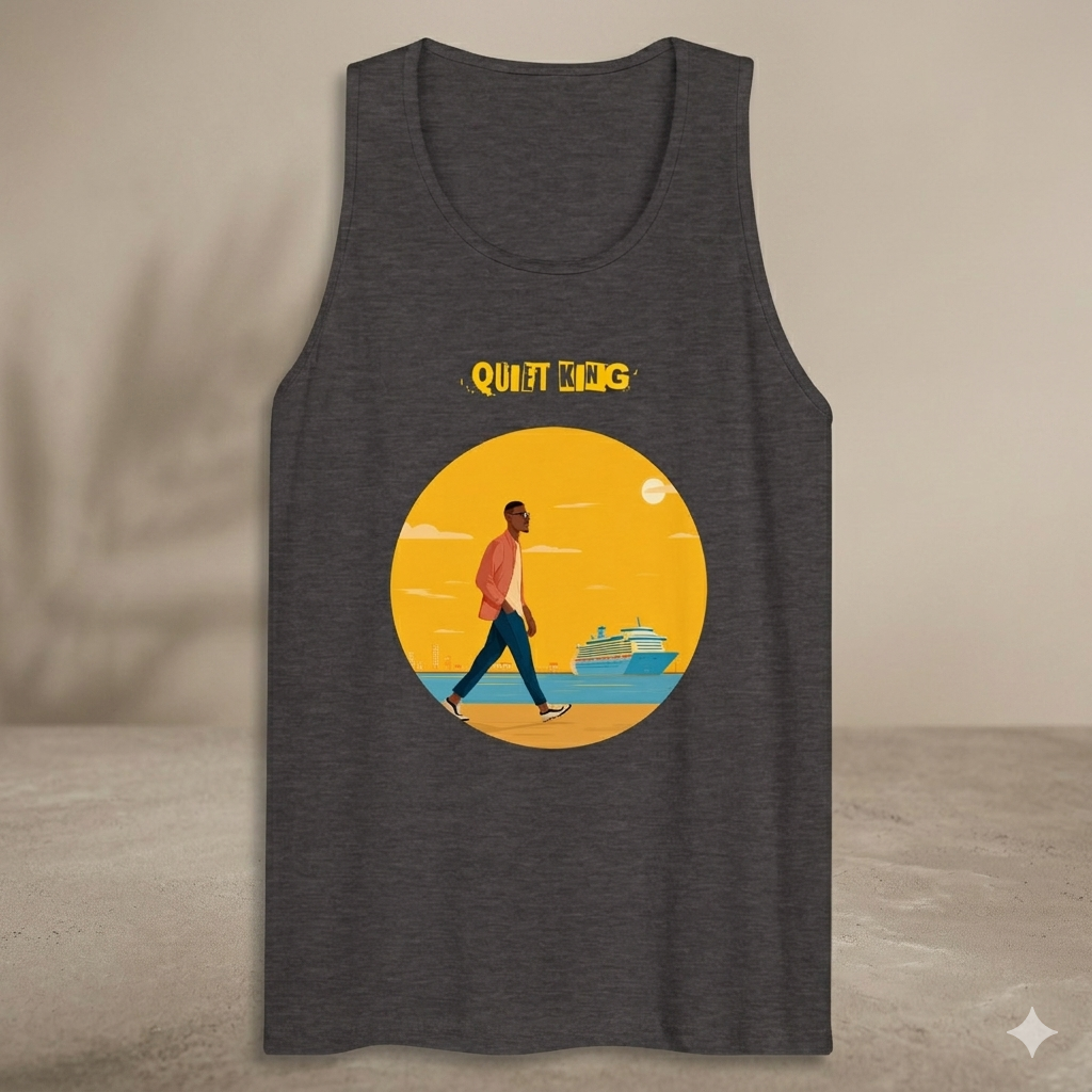 Xantho Philos™ Tank Top in Charcoal Heather for men, soft-blend tank top with a clean everyday fit