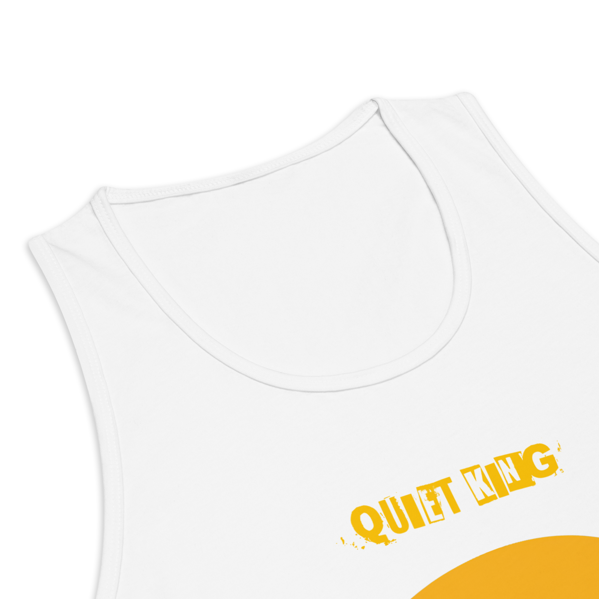 IntrovertedAlpha™ Tank Top in White for men, crisp minimalist tank top with a breathable everyday fit