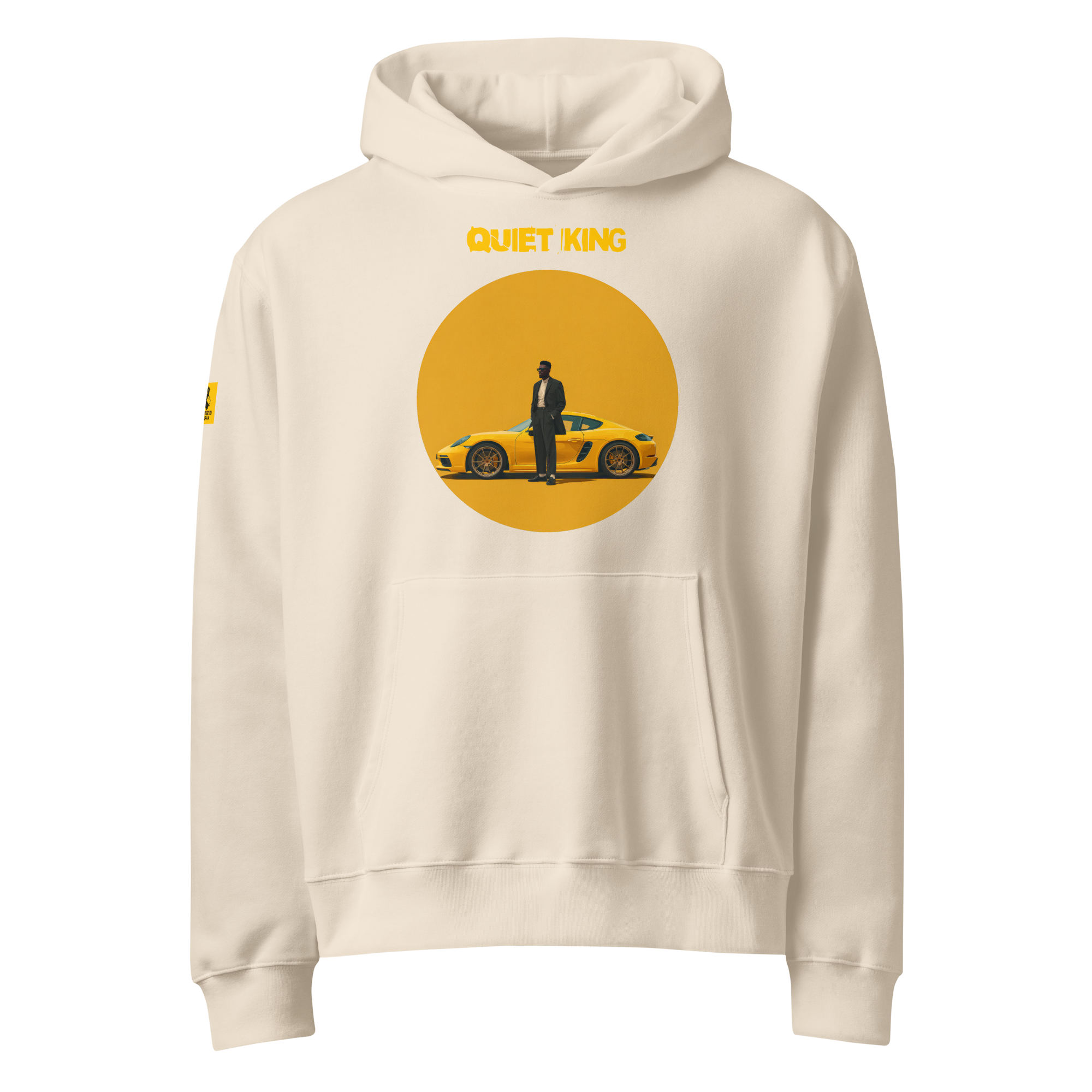 Xantho Philos™ Oversized Hoodie in Dust for men, soft neutral heavyweight hoodie with a relaxed fit