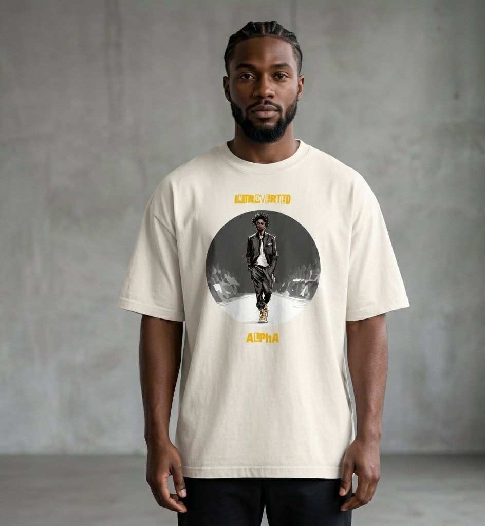Xantho Philos™ Oversized Faded T-Shirt in Faded Bone for men, soft neutral oversized T-shirt with a minimalist streetwear feel