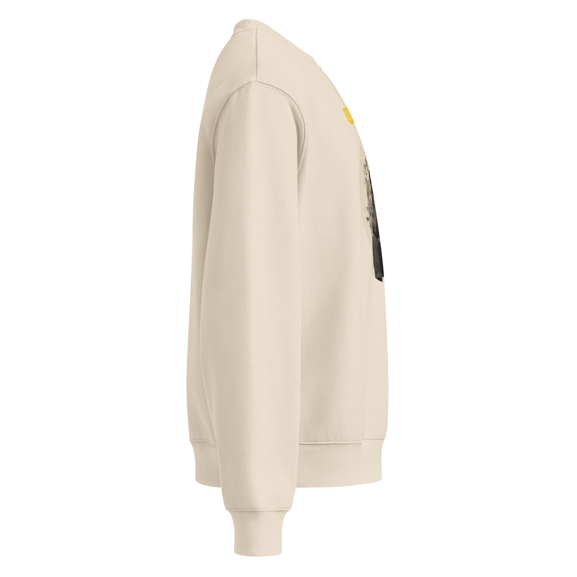 IntrovertedAlpha™ Oversized Sweatshirt in Dust for men, soft neutral sweatshirt with a relaxed oversized fit