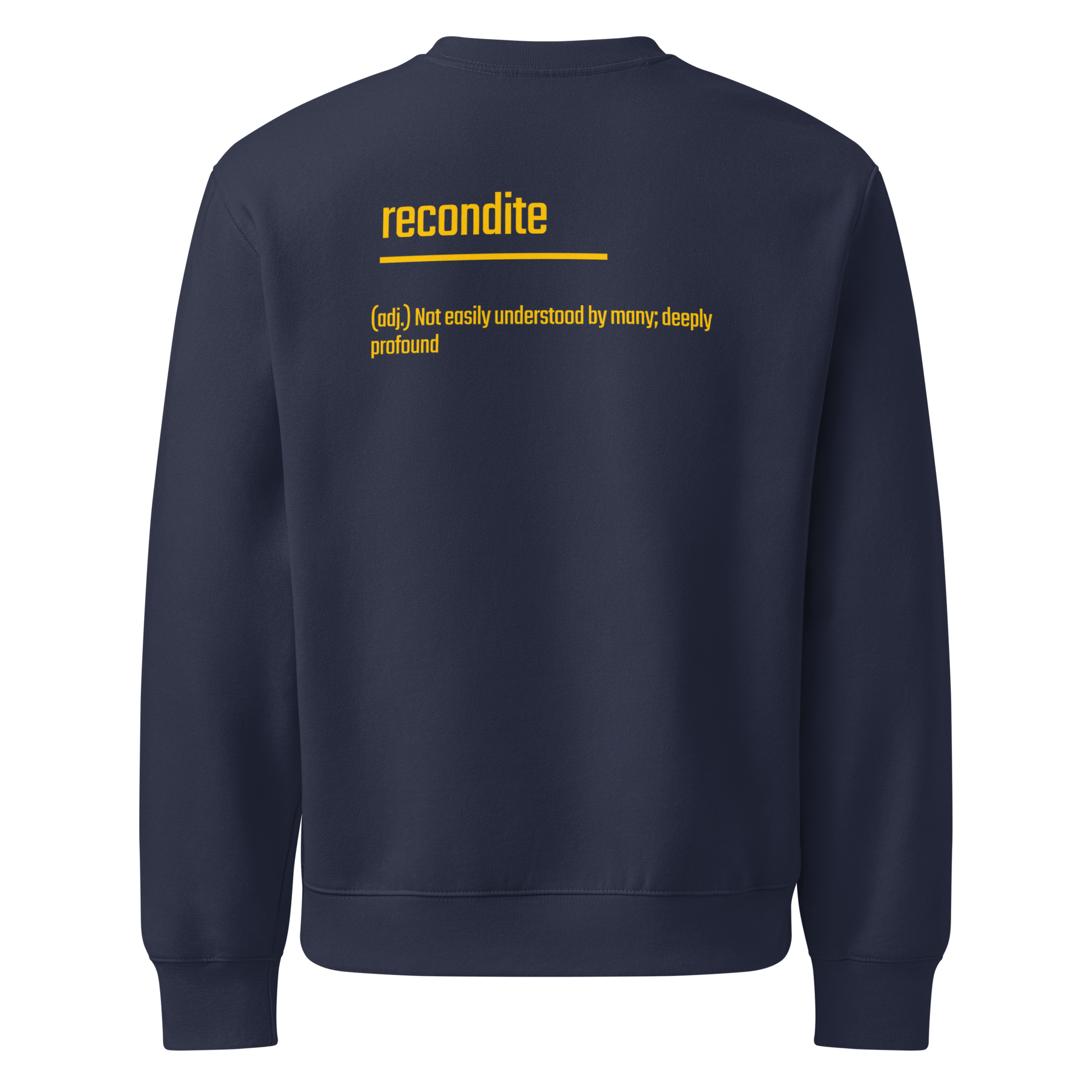 IntrovertedAlpha™ Oversized Sweatshirt in Navy for men, minimalist premium sweatshirt with everyday streetwear style