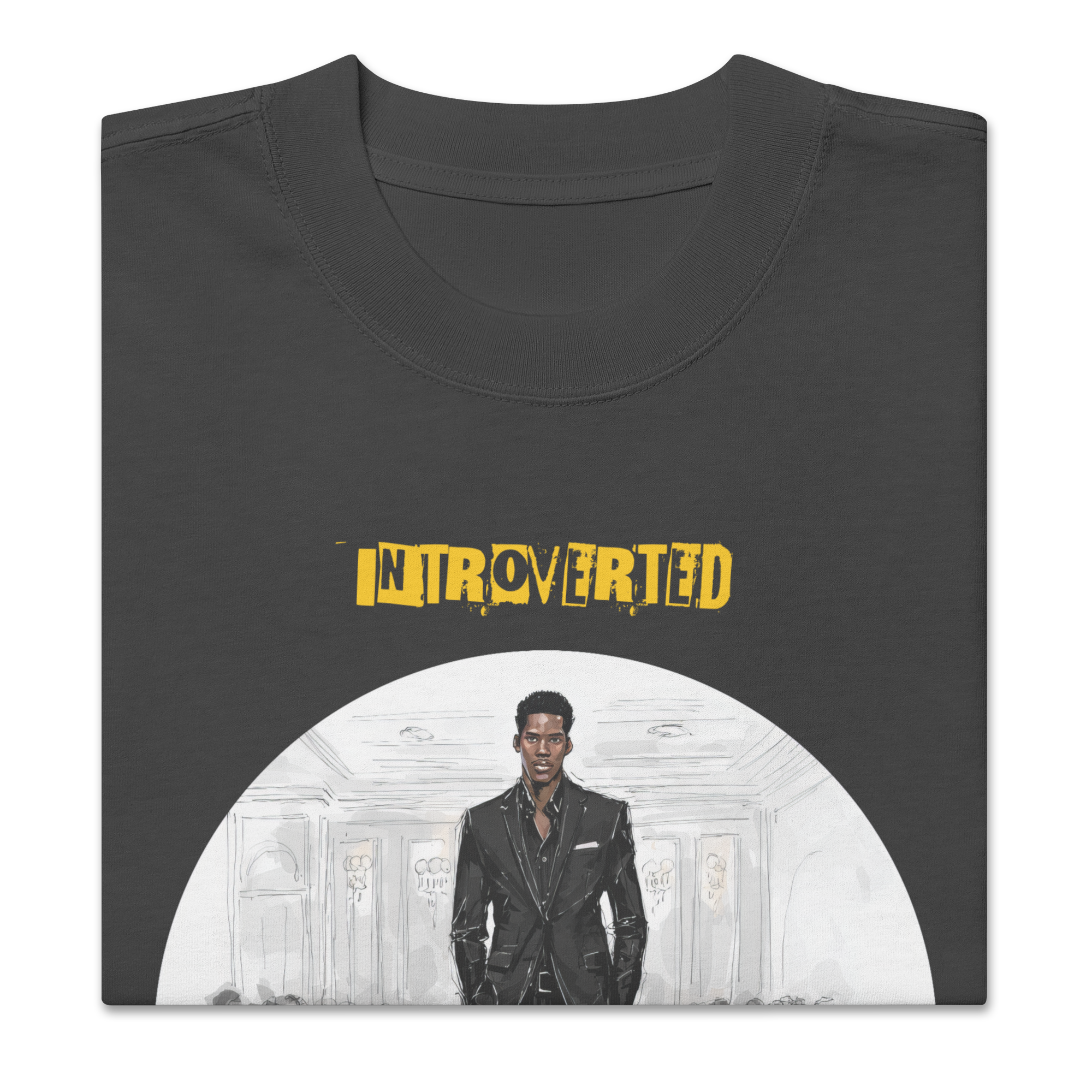 Xantho Philos™ Oversized Faded T-Shirt in Faded Black for men, vintage-wash streetwear with a relaxed oversized fit