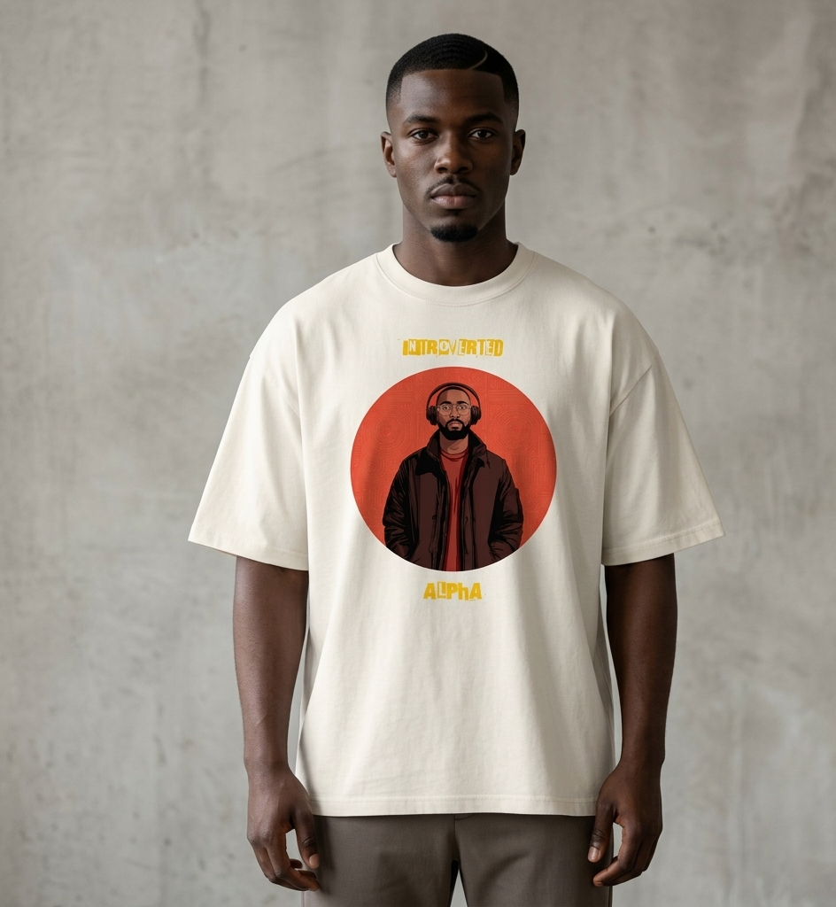 Xantho Philos™ Oversized Faded T-Shirt in Faded Bone for men, soft neutral oversized T-shirt with a minimalist streetwear feel
