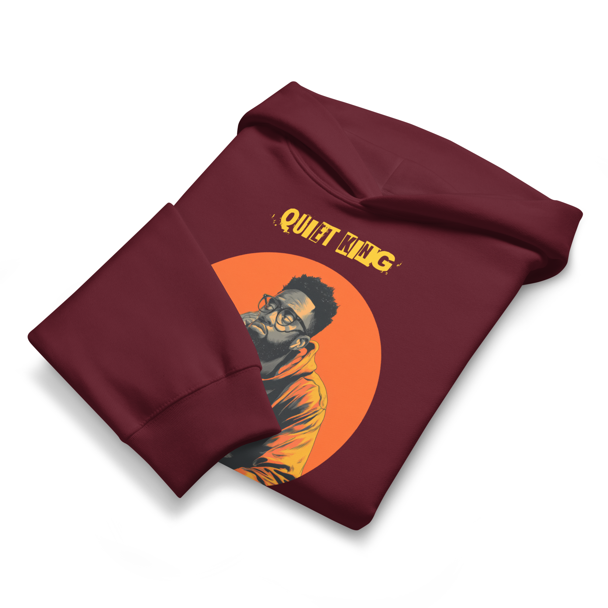 Xantho Philos™ Oversized Hoodie in Maroon for men, premium oversized hoodie with heavyweight comfort