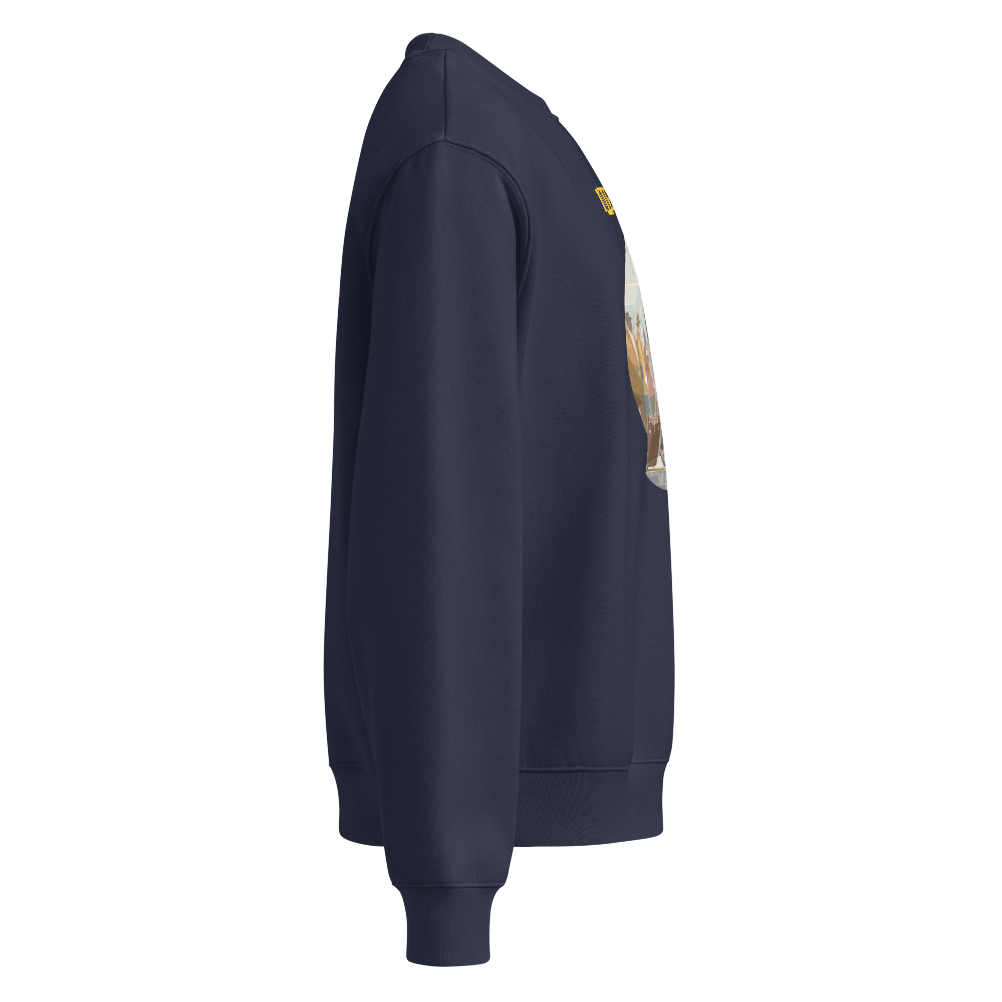 IntrovertedAlpha™ Oversized Sweatshirt in Navy for men, minimalist premium sweatshirt with everyday streetwear style