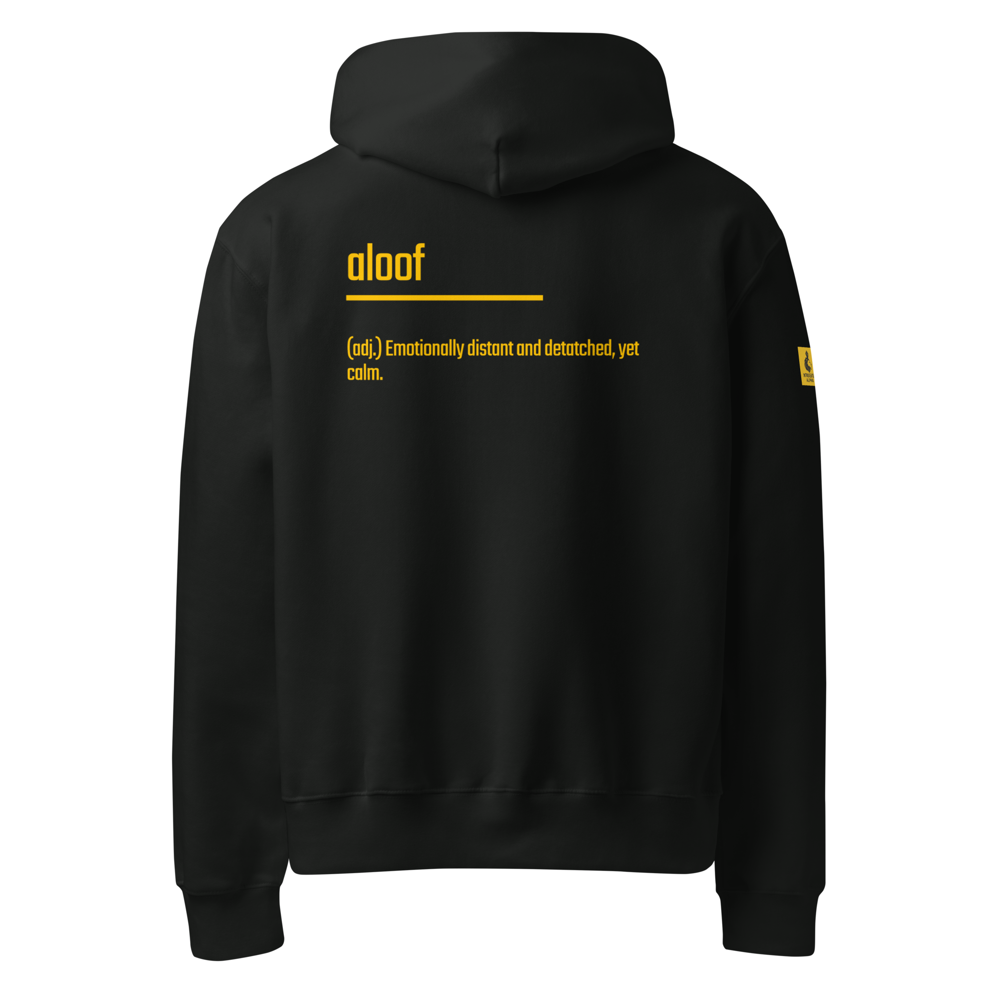 Xantho Philos™ Oversized Hoodie in Vintage Black for men, premium heavyweight streetwear with a relaxed oversized fit