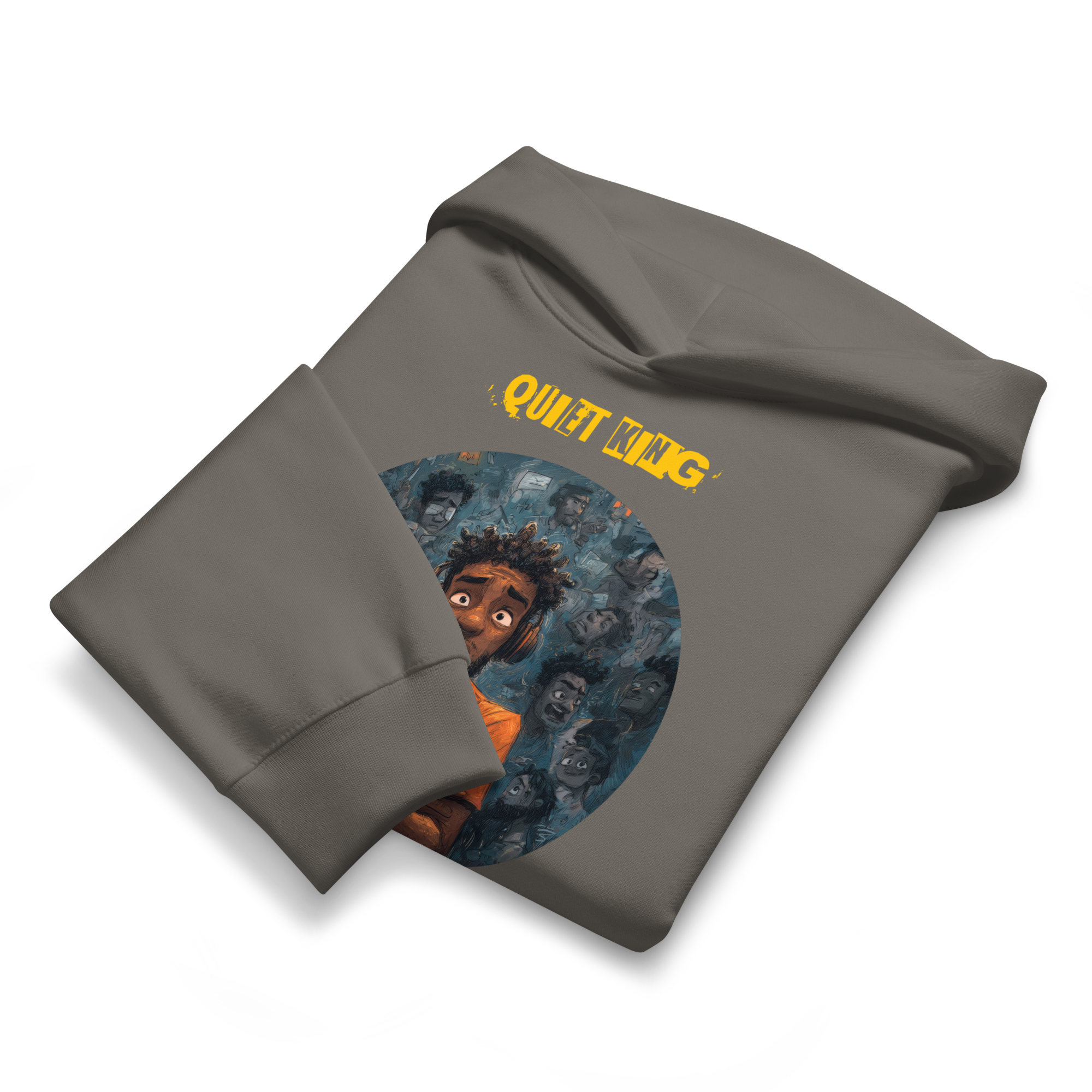 Xantho Philos™ Oversized Hoodie in Asphalt for men, clean minimalist hoodie with premium heavyweight comfort