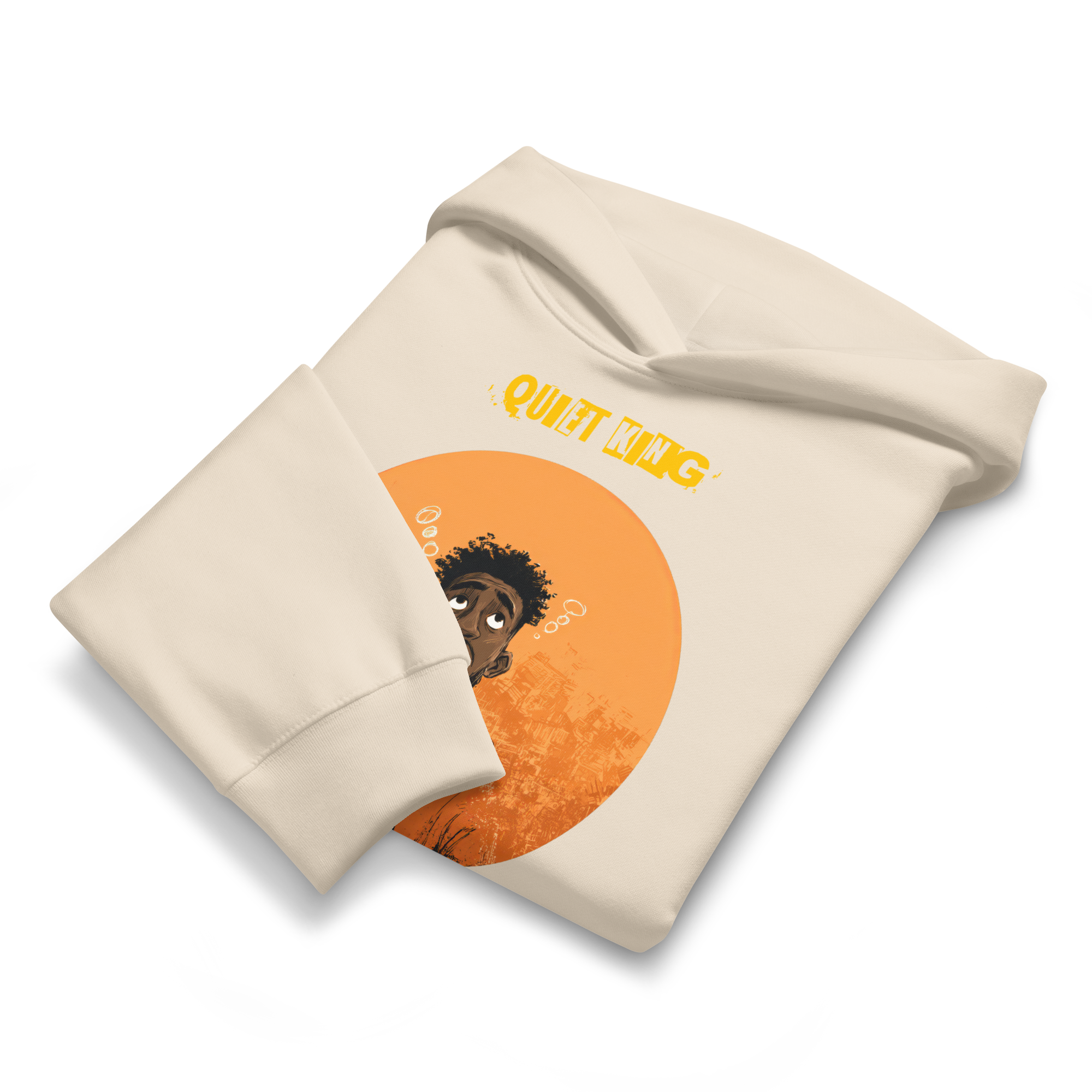 Xantho Philos™ Oversized Hoodie in Dust for men, soft neutral heavyweight hoodie with a relaxed fit