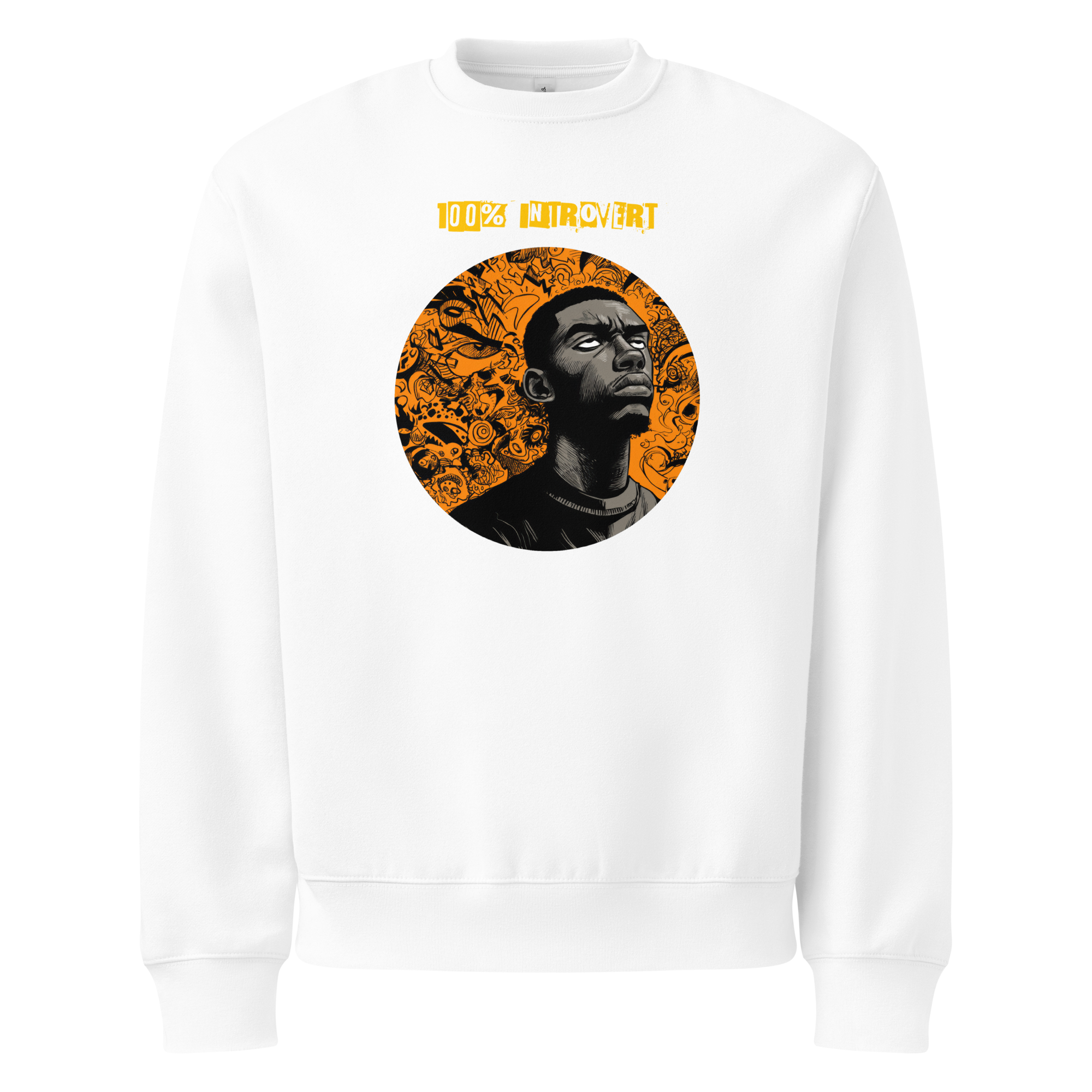 Xantho Philos™ Oversized Sweatshirt in White for men, clean minimalist sweatshirt with a premium heavyweight finish