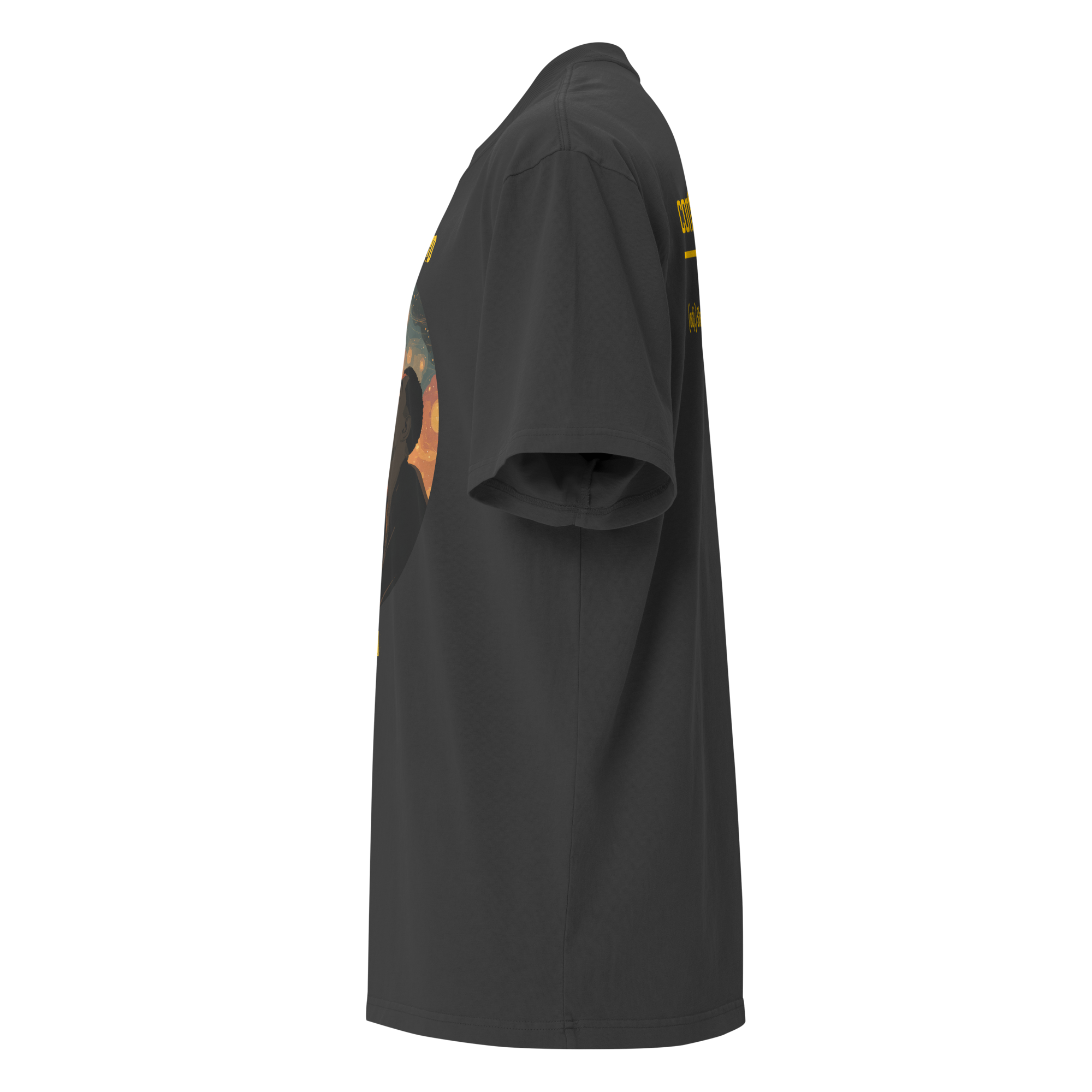 IntrovertedAlpha™ Oversized Faded T-Shirt in Faded Black for men, vintage-wash streetwear with a relaxed oversized fit