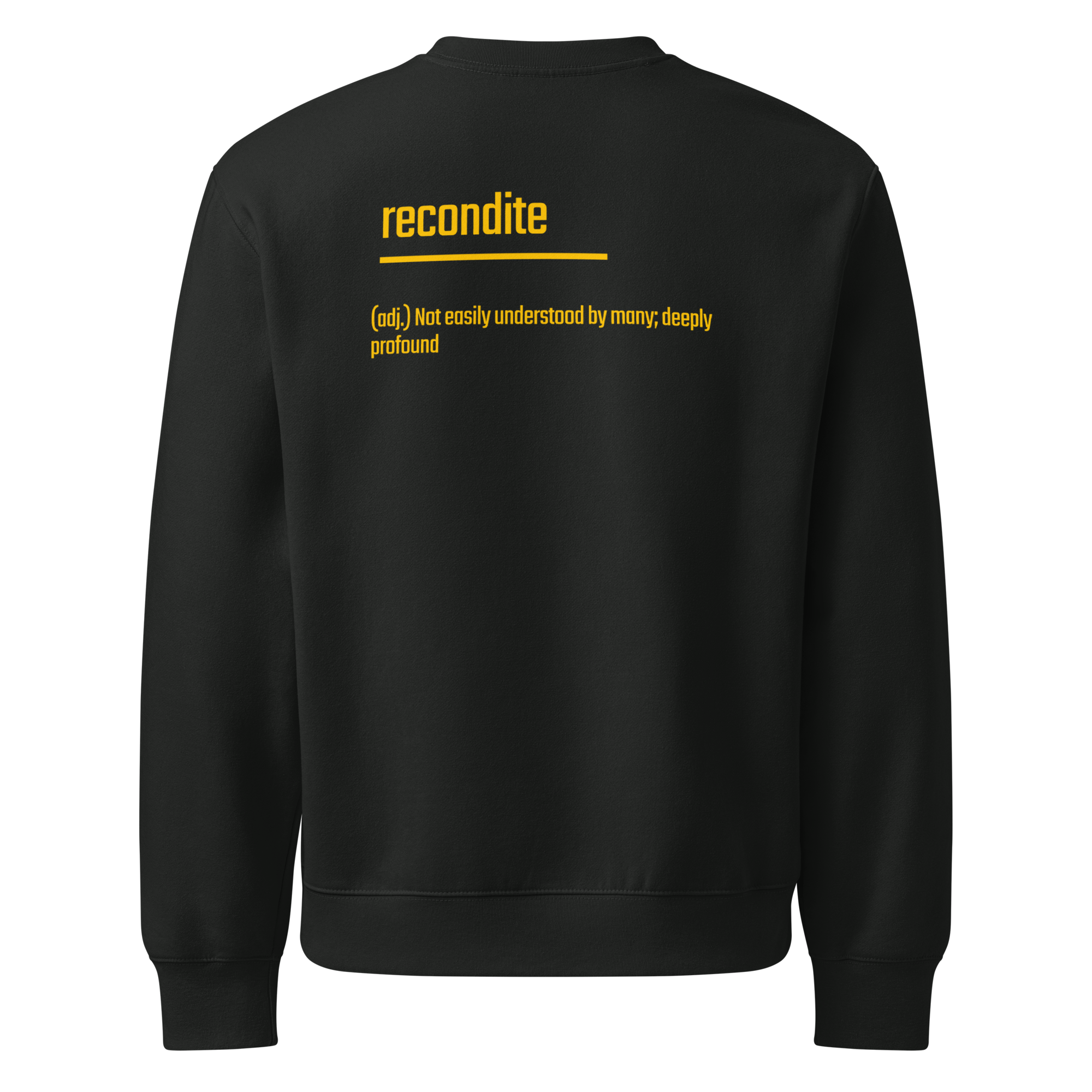 IntrovertedAlpha™ Oversized Sweatshirt in Vintage Black for men, washed heavyweight sweatshirt with a relaxed oversized fit