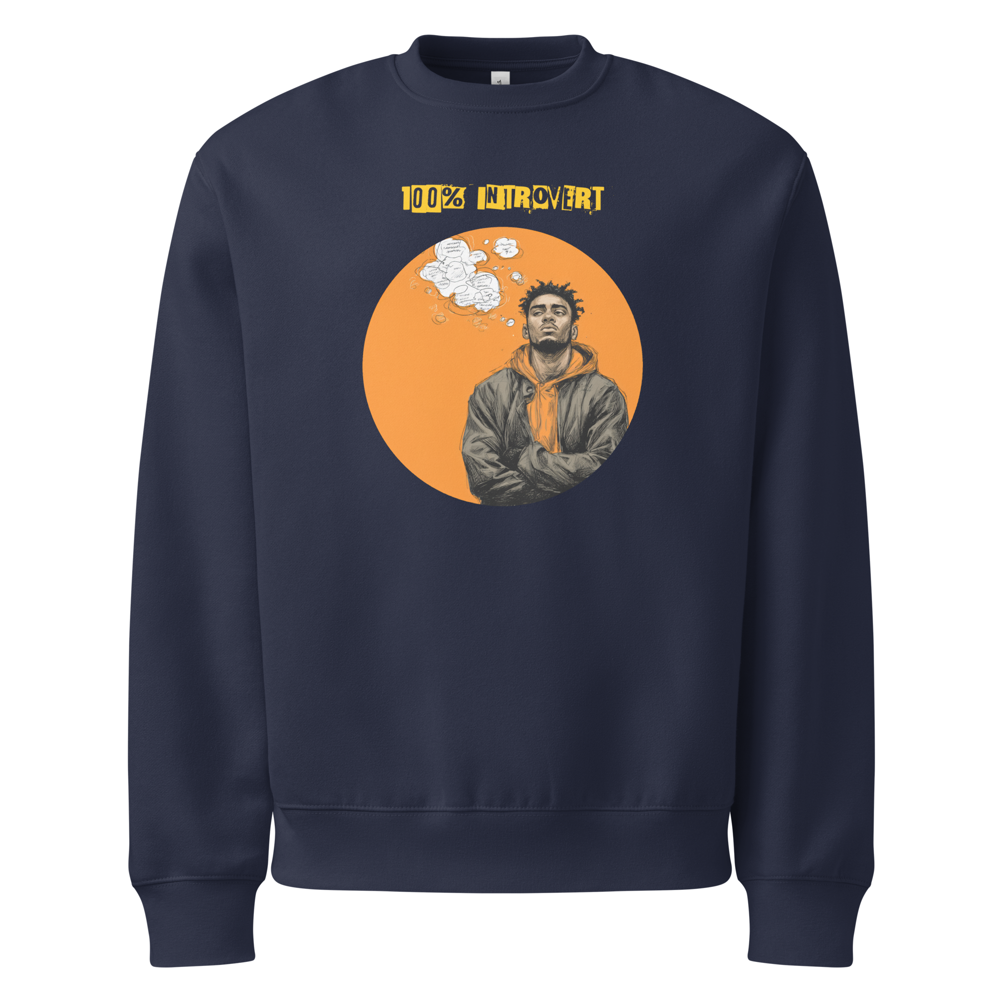 Xantho Philos™ Oversized Sweatshirt in Navy for men, minimalist premium sweatshirt with everyday streetwear style