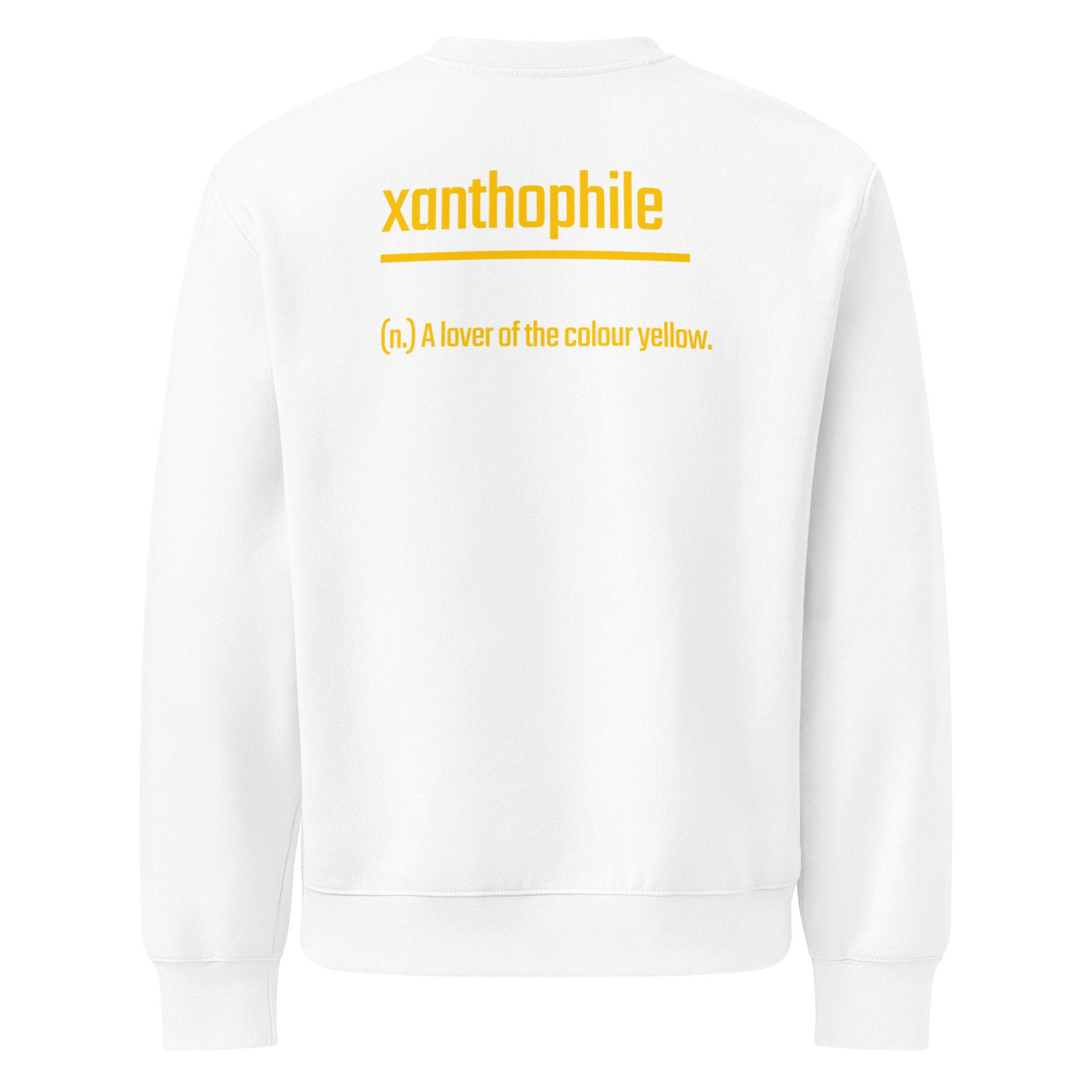 Xantho Philos™ Oversized Sweatshirt in White for men, clean minimalist sweatshirt with a premium heavyweight finish