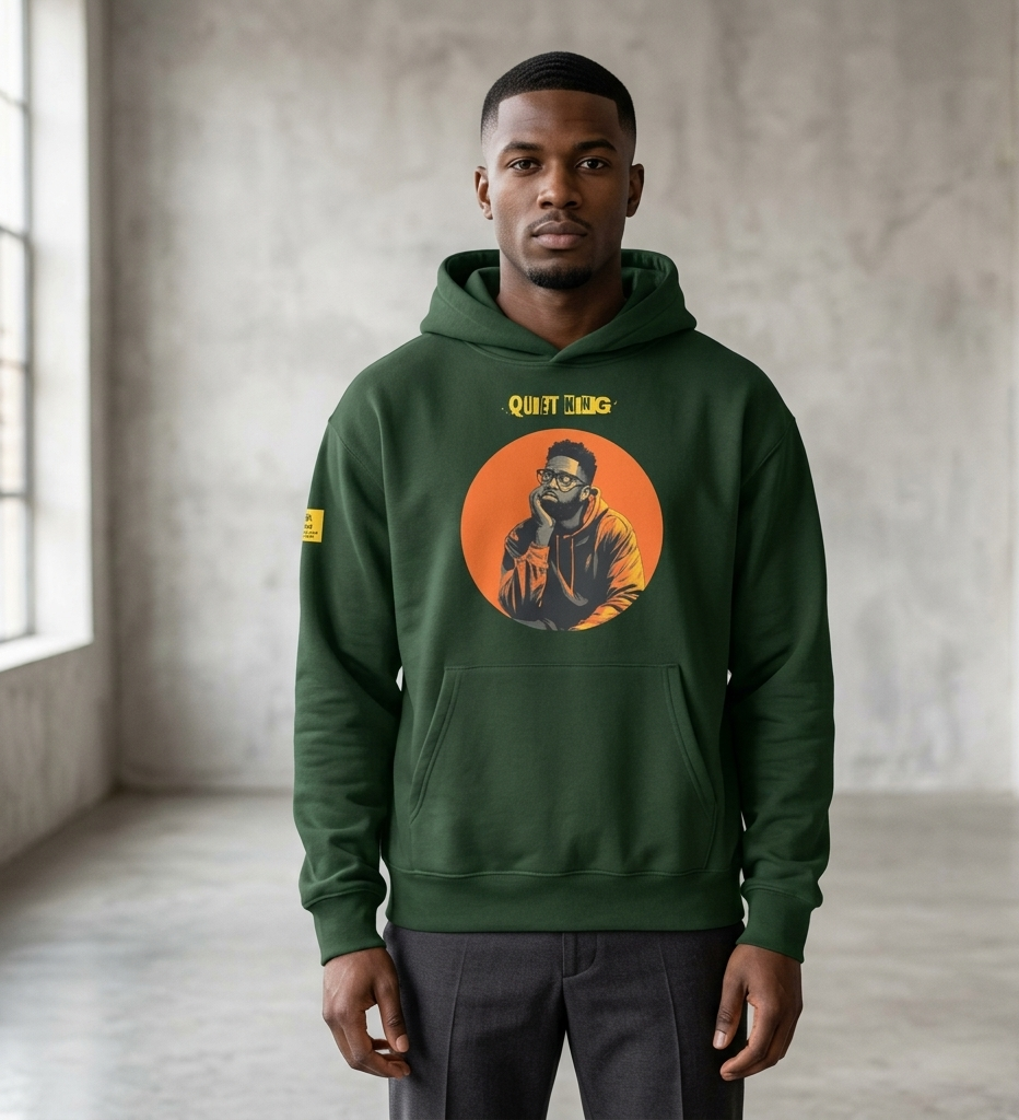 Xantho Philos™ Oversized Hoodie in Forest for men, elevated everyday streetwear with a relaxed oversized fit