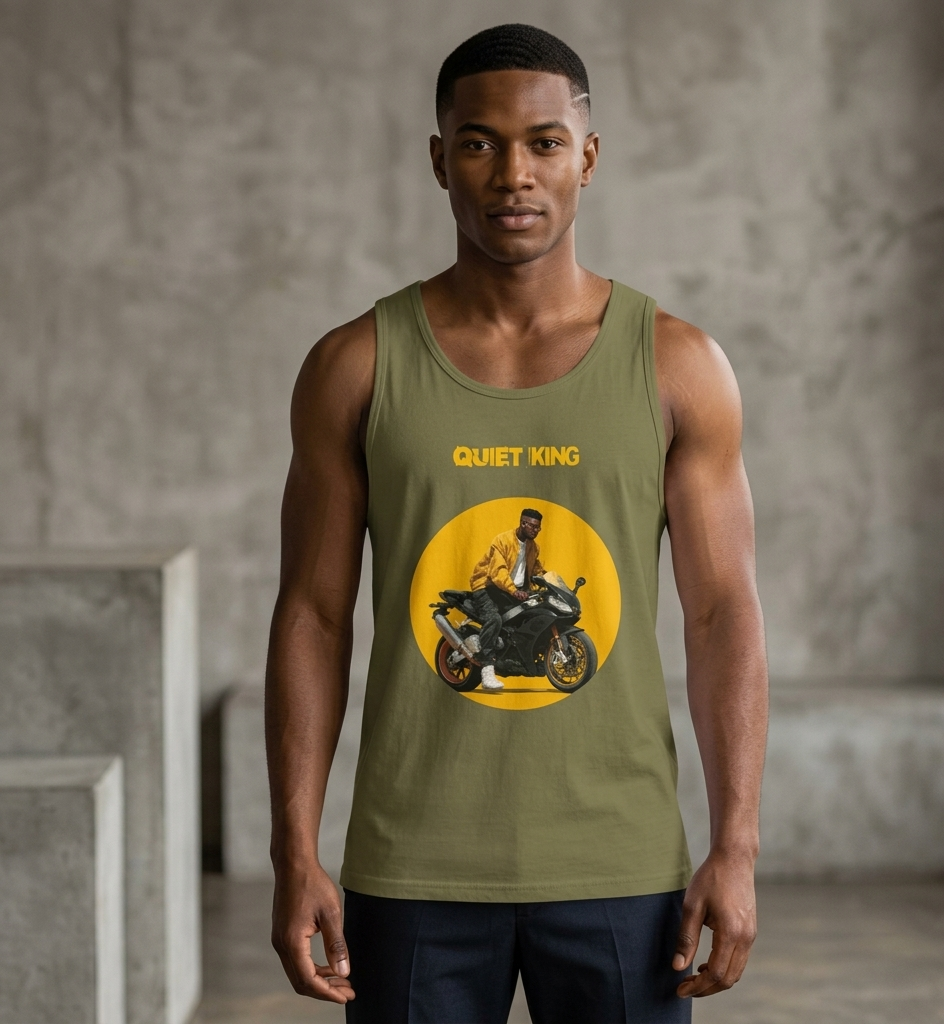 Xantho Philos™ Tank Top in Military Green for men, athletic streetwear tank with a grounded utilitarian tone