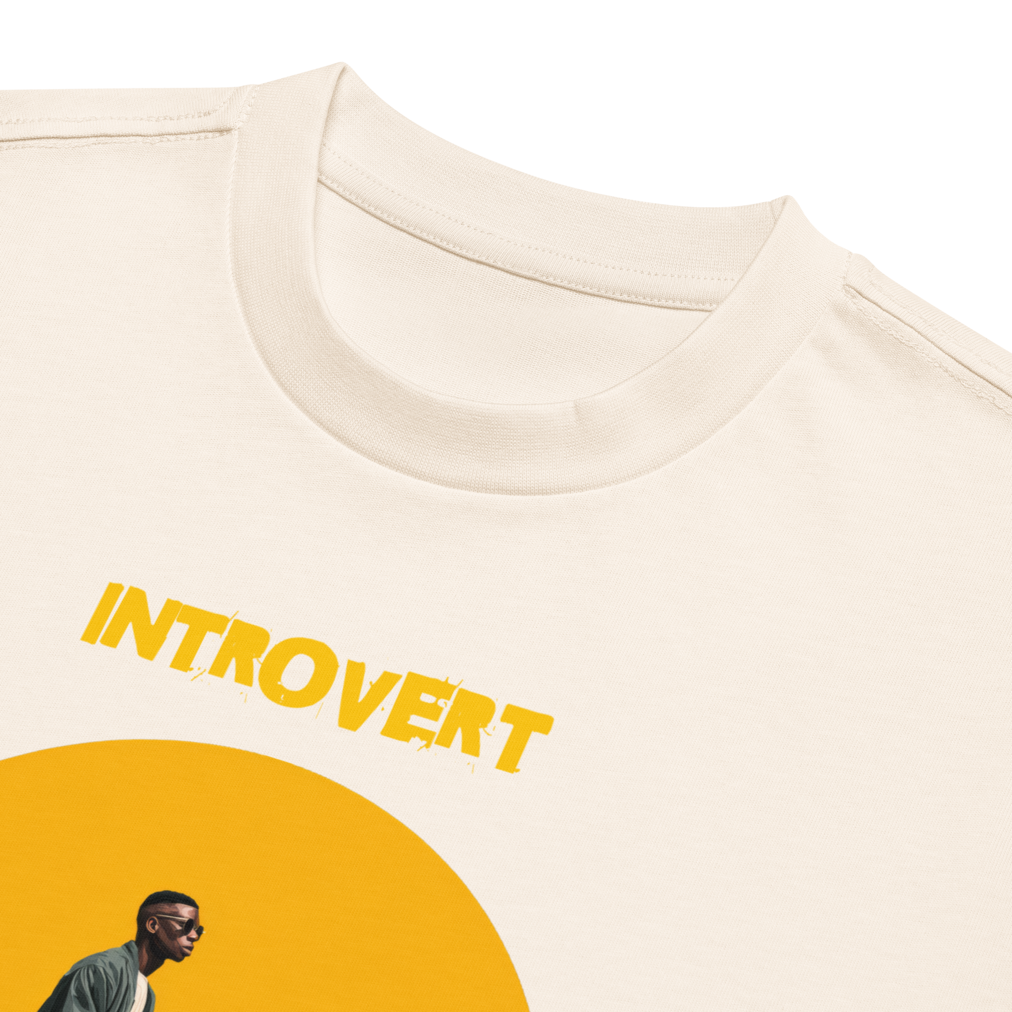 Xantho Philos™ Box Tee in Vintage White for men, soft-toned box tee with a minimalist oversized fit