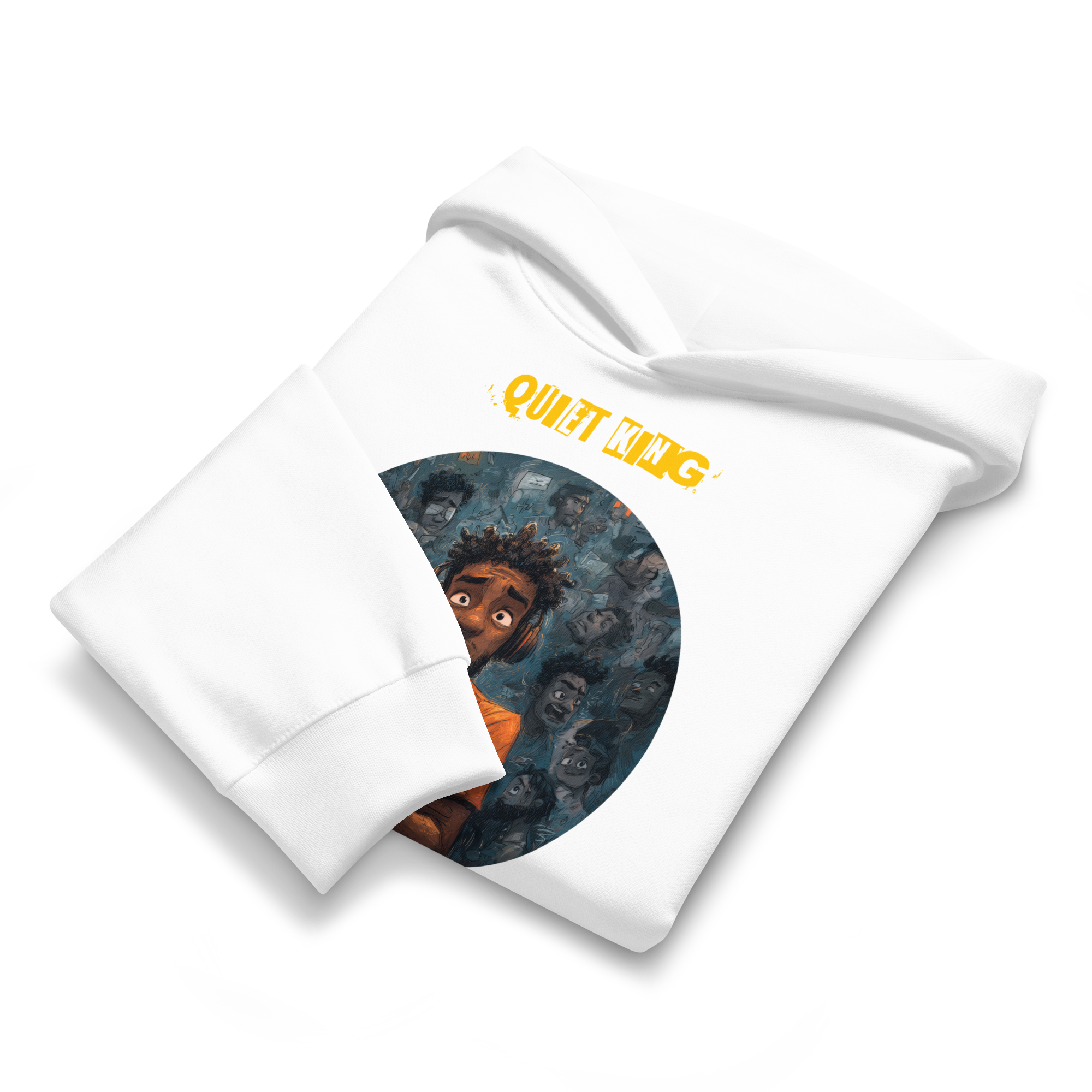 Xantho Philos™ Oversized Hoodie in White for men, crisp minimalist oversized hoodie with premium streetwear appeal