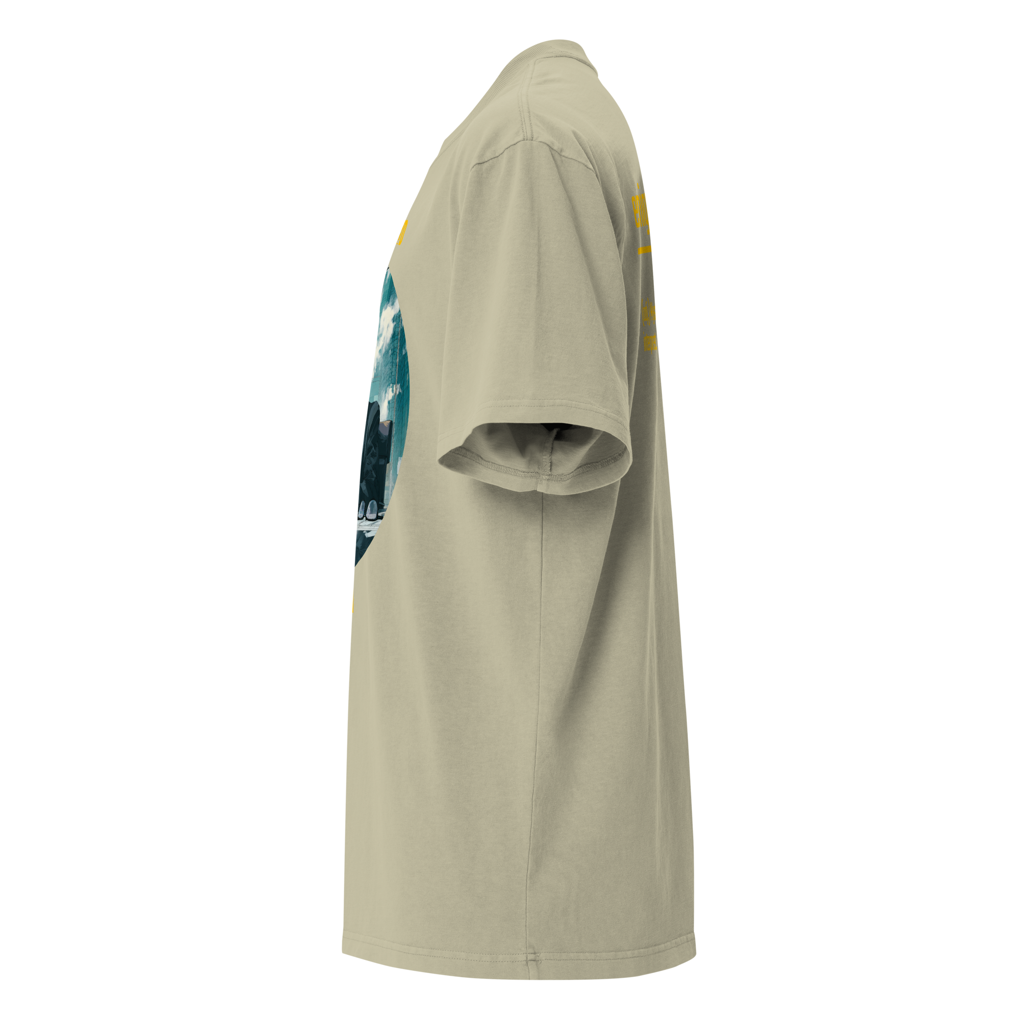 IntrovertedAlpha™ Oversized Faded T-Shirt in Faded Eucalyptus for men, washed green oversized T-shirt with premium casual style