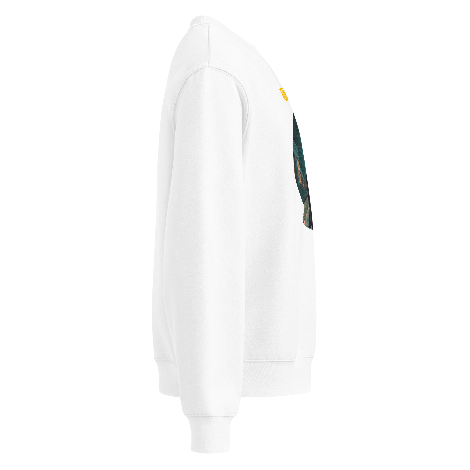 Xantho Philos™ Oversized Sweatshirt in White for men, clean minimalist sweatshirt with a premium heavyweight finish