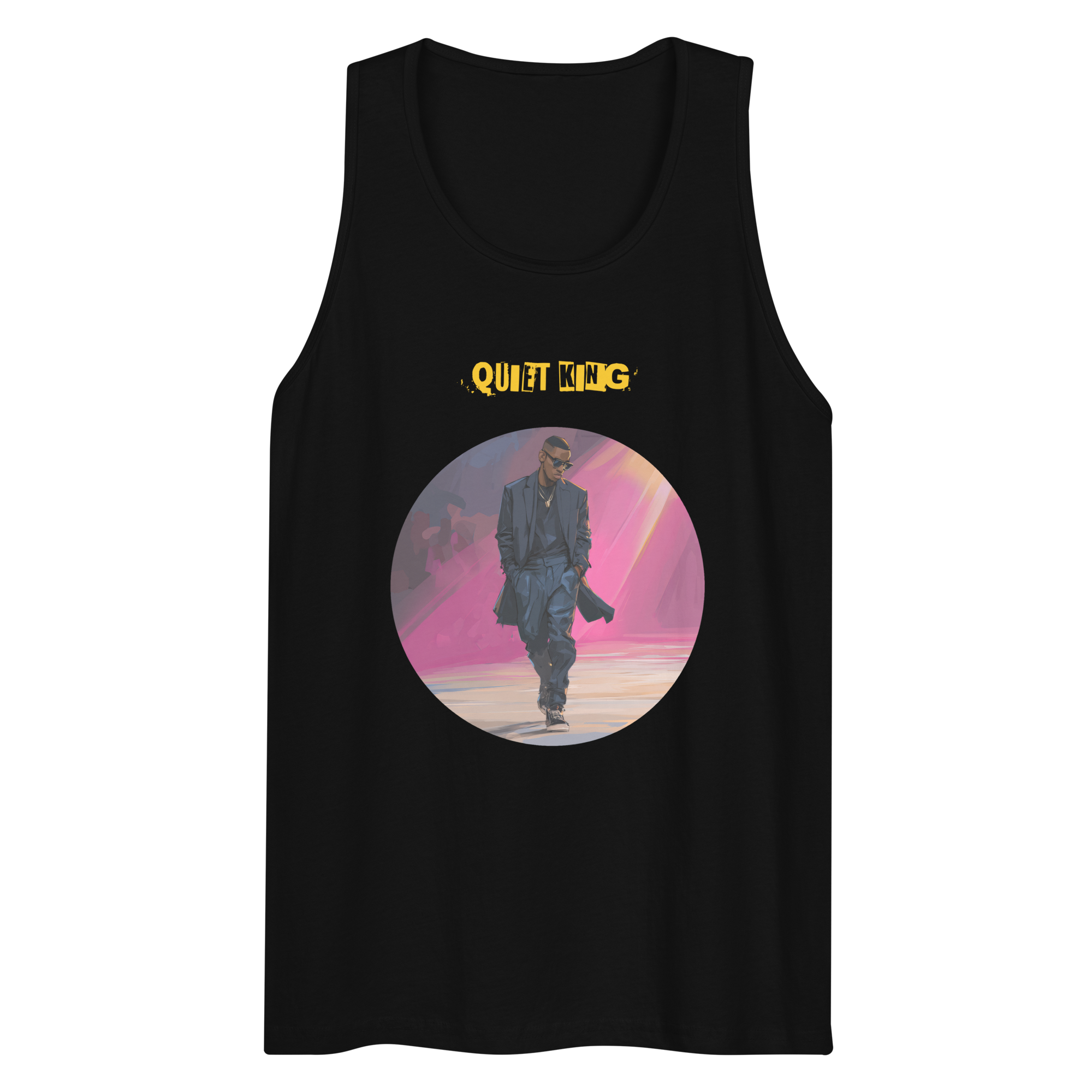 IntrovertedAlpha™ Tank Top in Black for men, premium everyday tank with a clean athletic fit