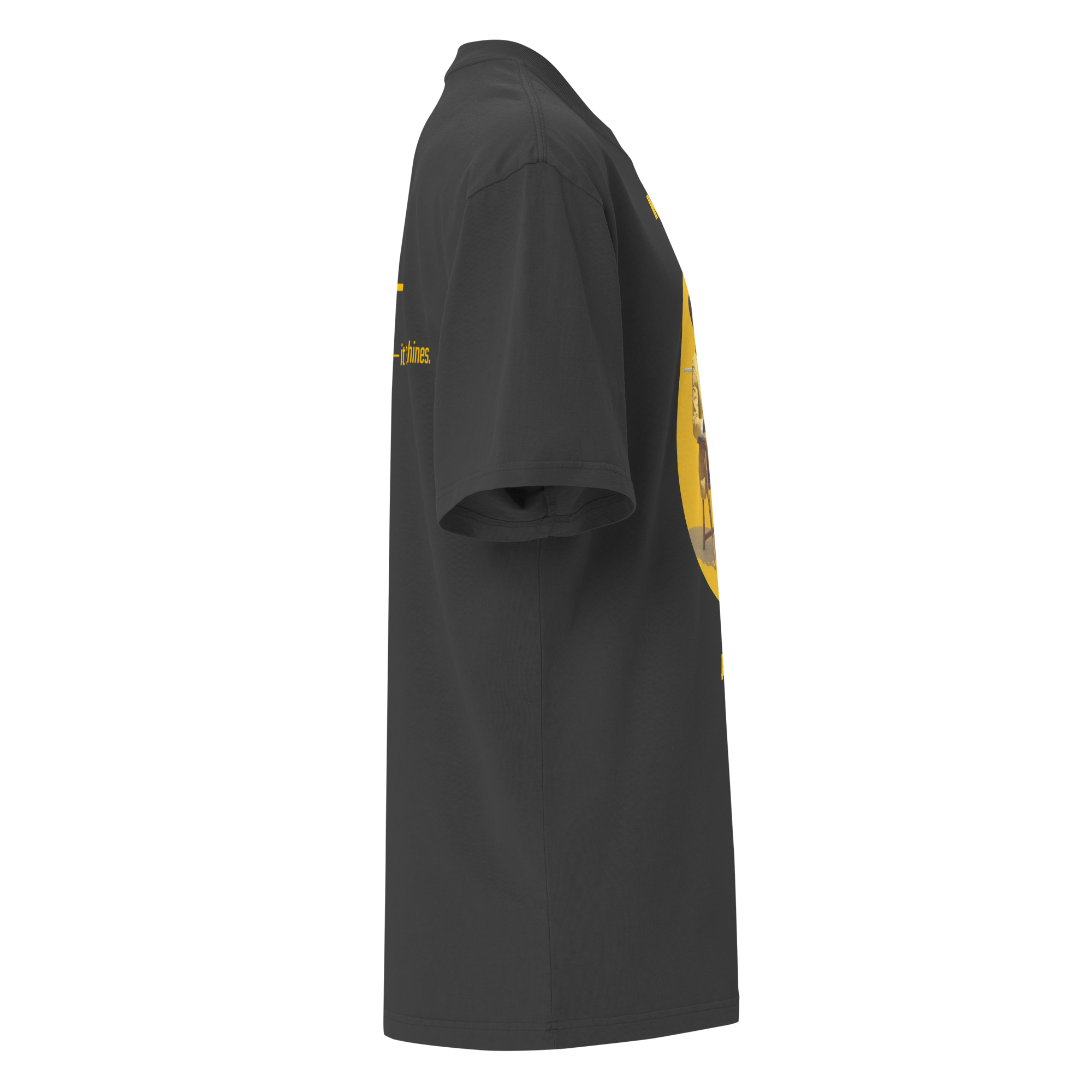 Xantho Philos™ Oversized Faded T-Shirt in Faded Black for men, vintage-wash streetwear with a relaxed oversized fit