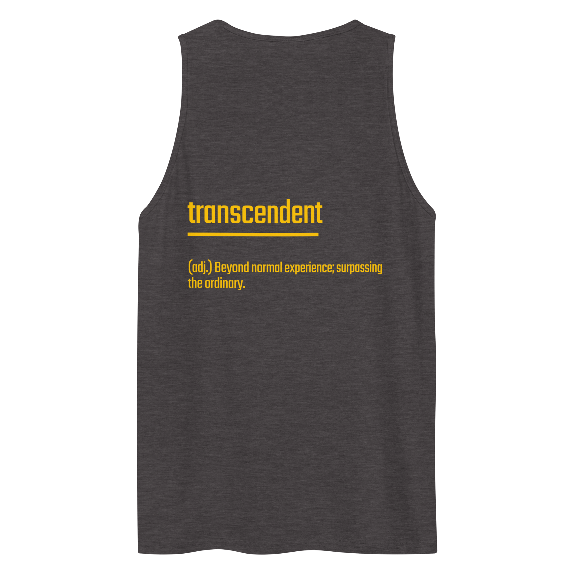 IntrovertedAlpha™ Tank Top in Charcoal Heather for men, soft-blend tank top with a clean everyday fit