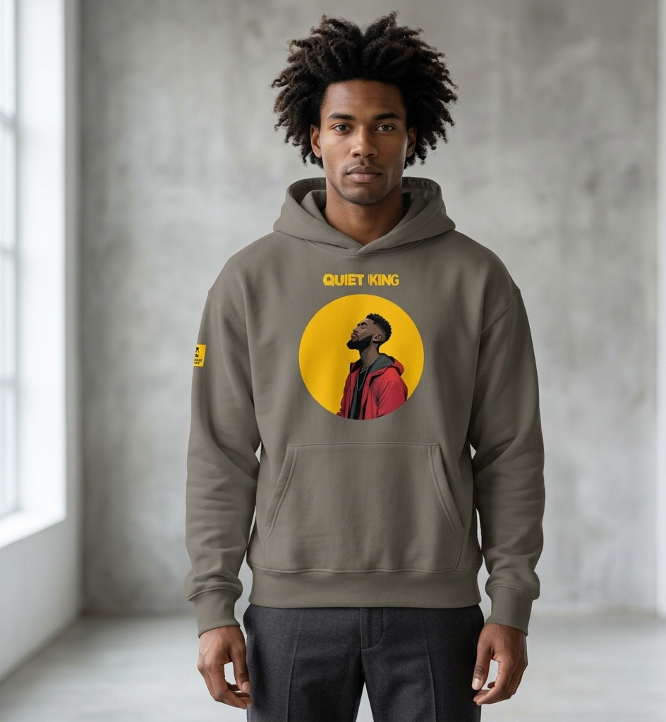 IntrovertedAlpha™ Oversized Hoodie in Asphalt for men, clean minimalist hoodie with premium heavyweight comfort