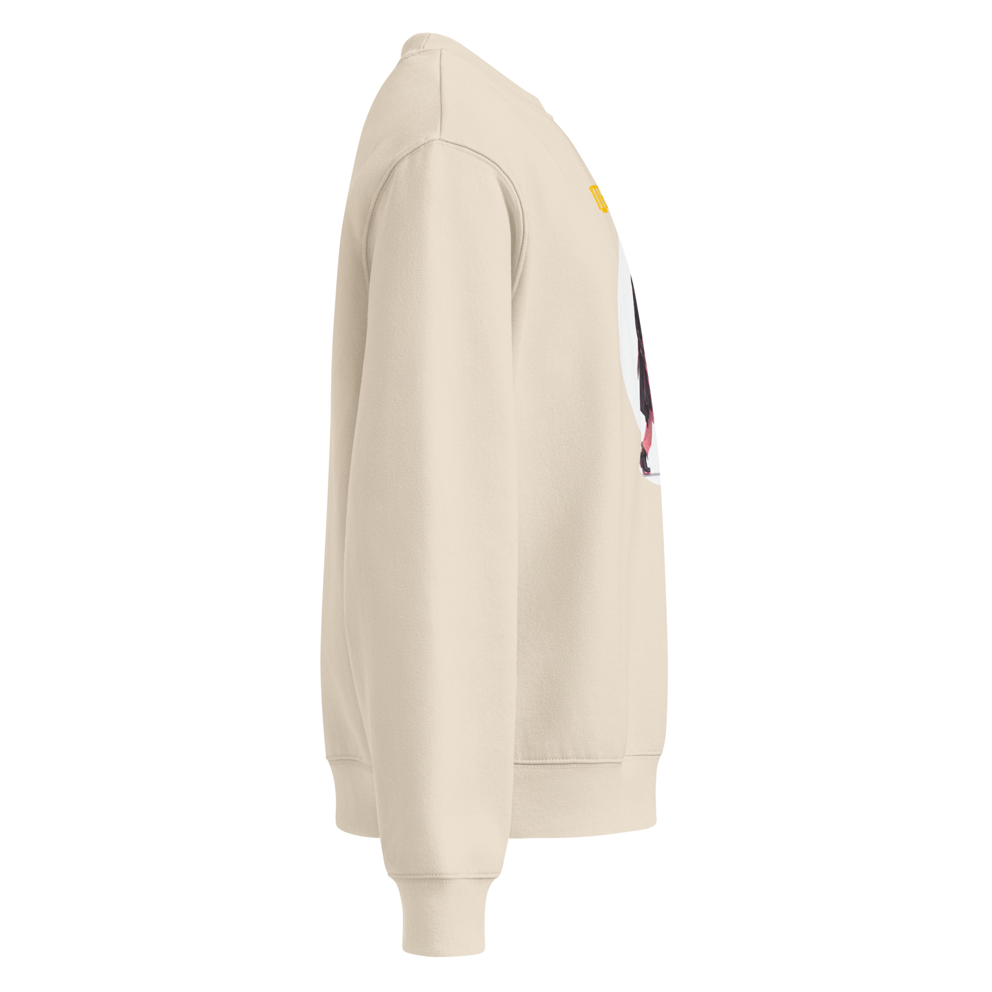 IntrovertedAlpha™ Oversized Sweatshirt in Dust for men, soft neutral sweatshirt with a relaxed oversized fit