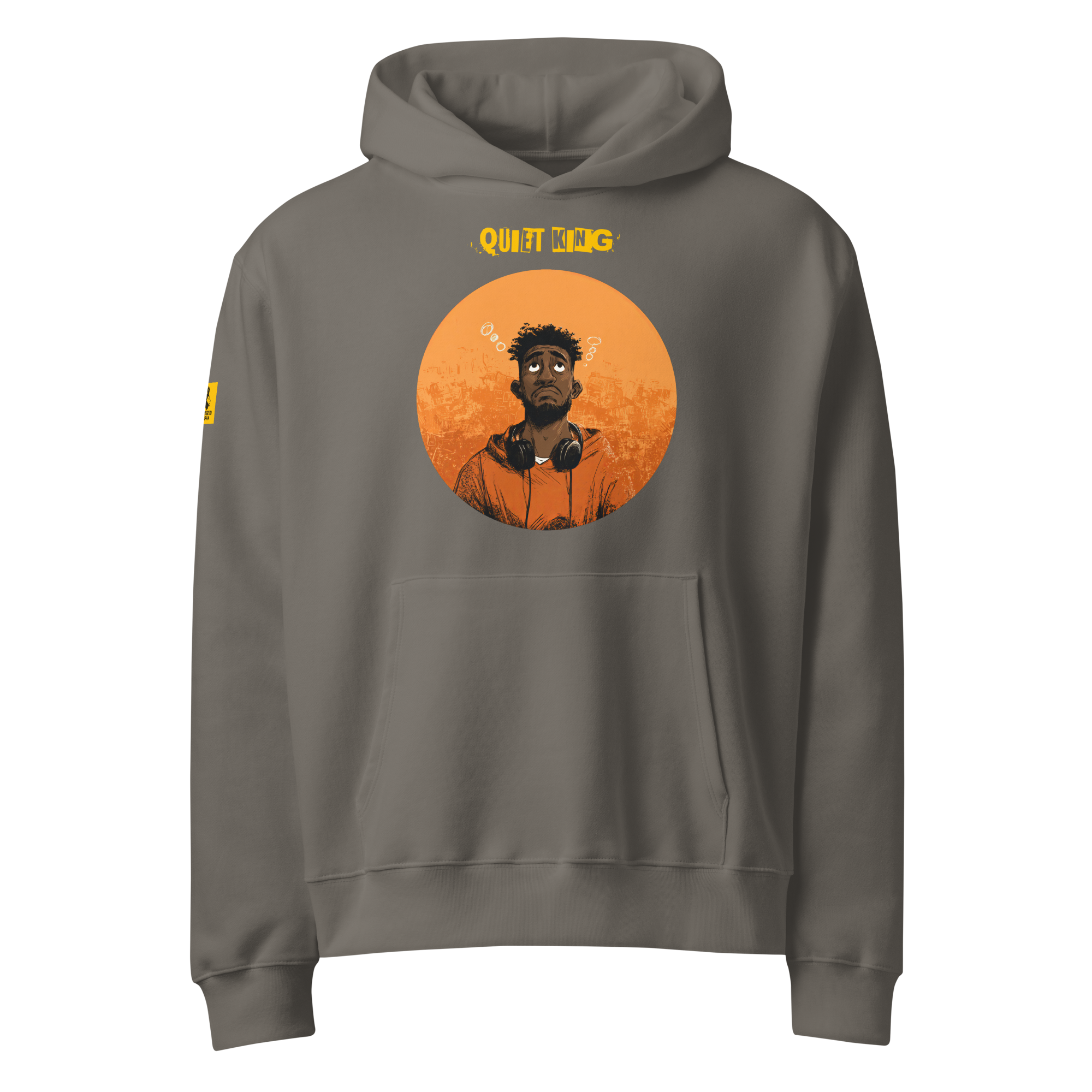 Xantho Philos™ Oversized Hoodie in Asphalt for men, clean minimalist hoodie with premium heavyweight comfort