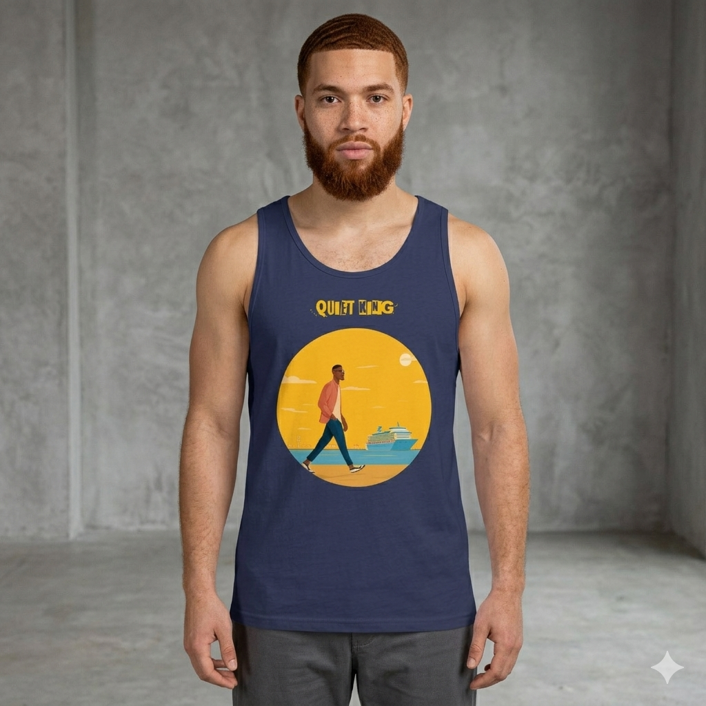 Xantho Philos™ Tank Top in Harbor Blue for men, lightweight premium tank top with a clean casual tone