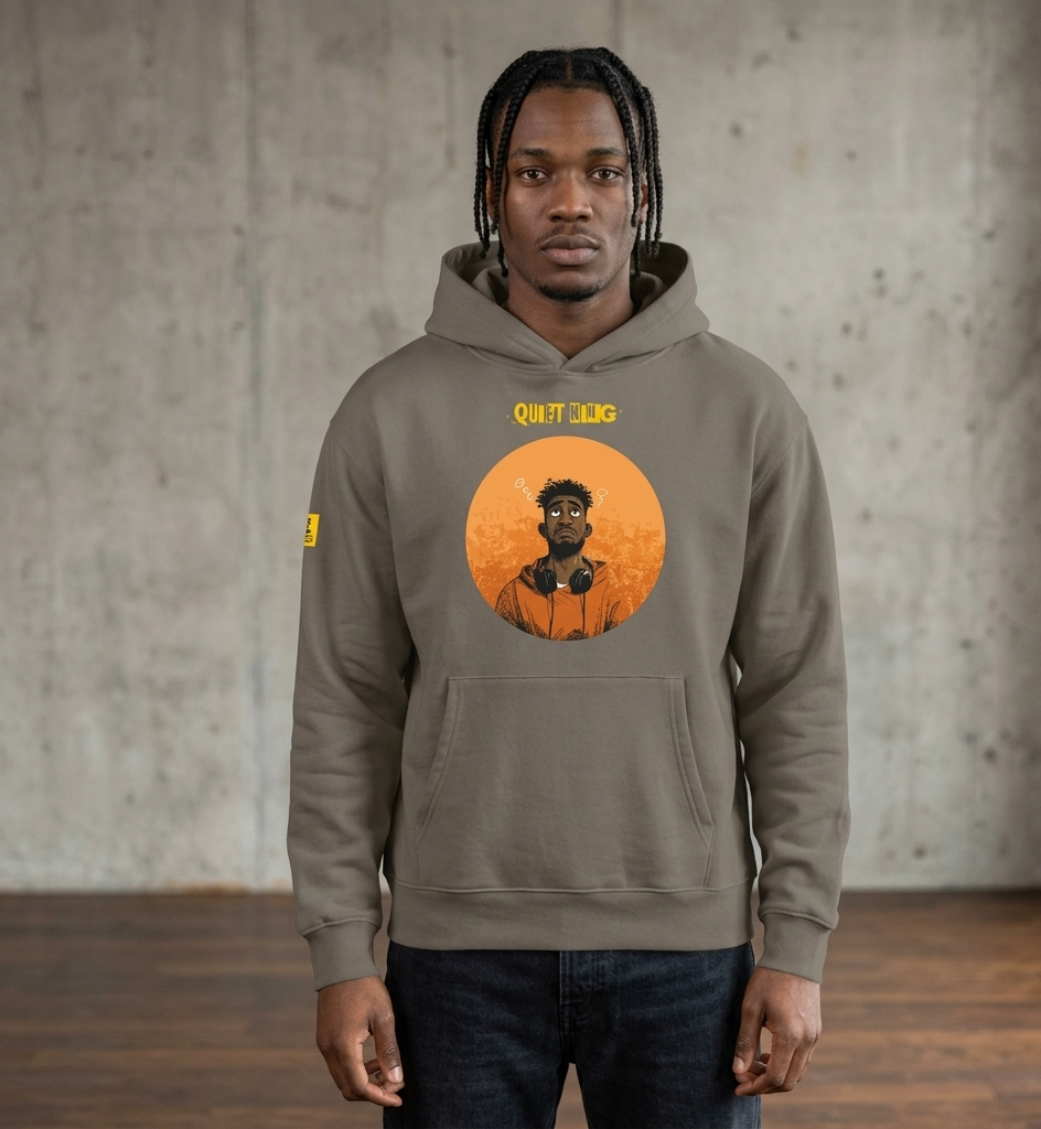 Xantho Philos™ Oversized Hoodie in Asphalt for men, clean minimalist hoodie with premium heavyweight comfort