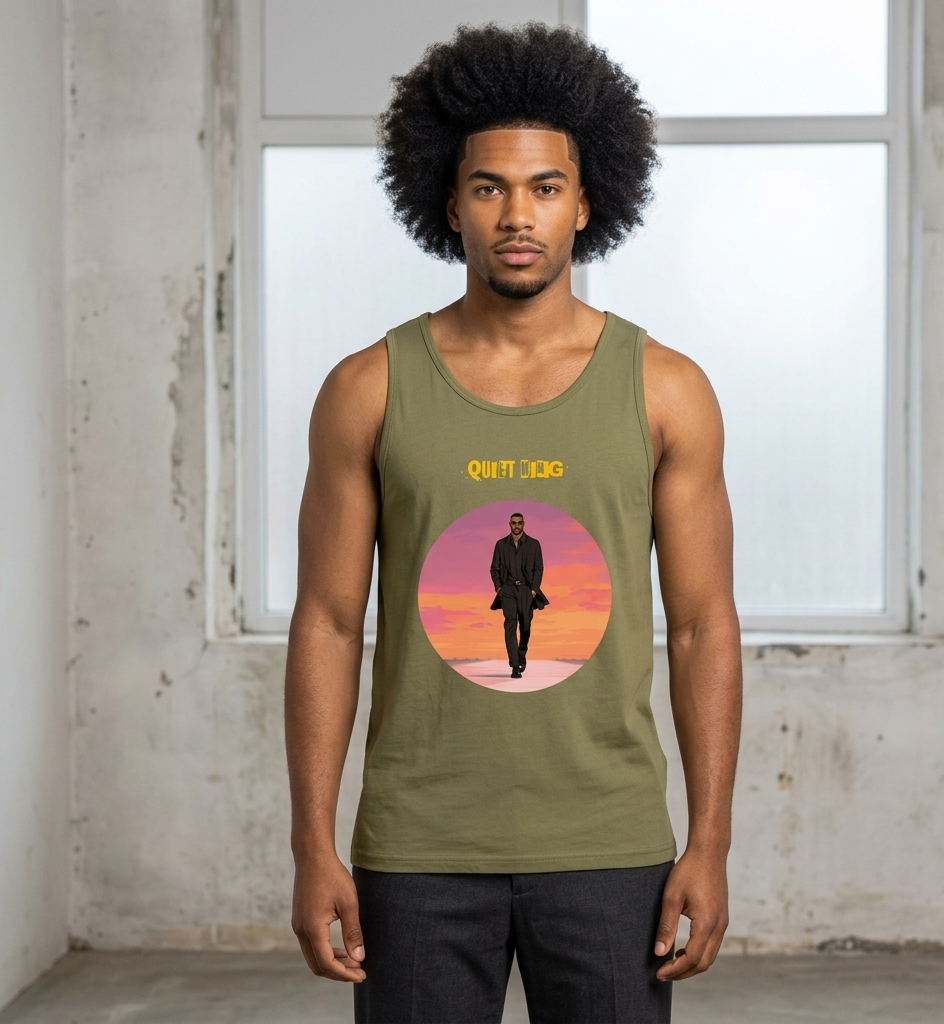Xantho Philos™ Tank Top in Military Green for men, athletic streetwear tank with a grounded utilitarian tone