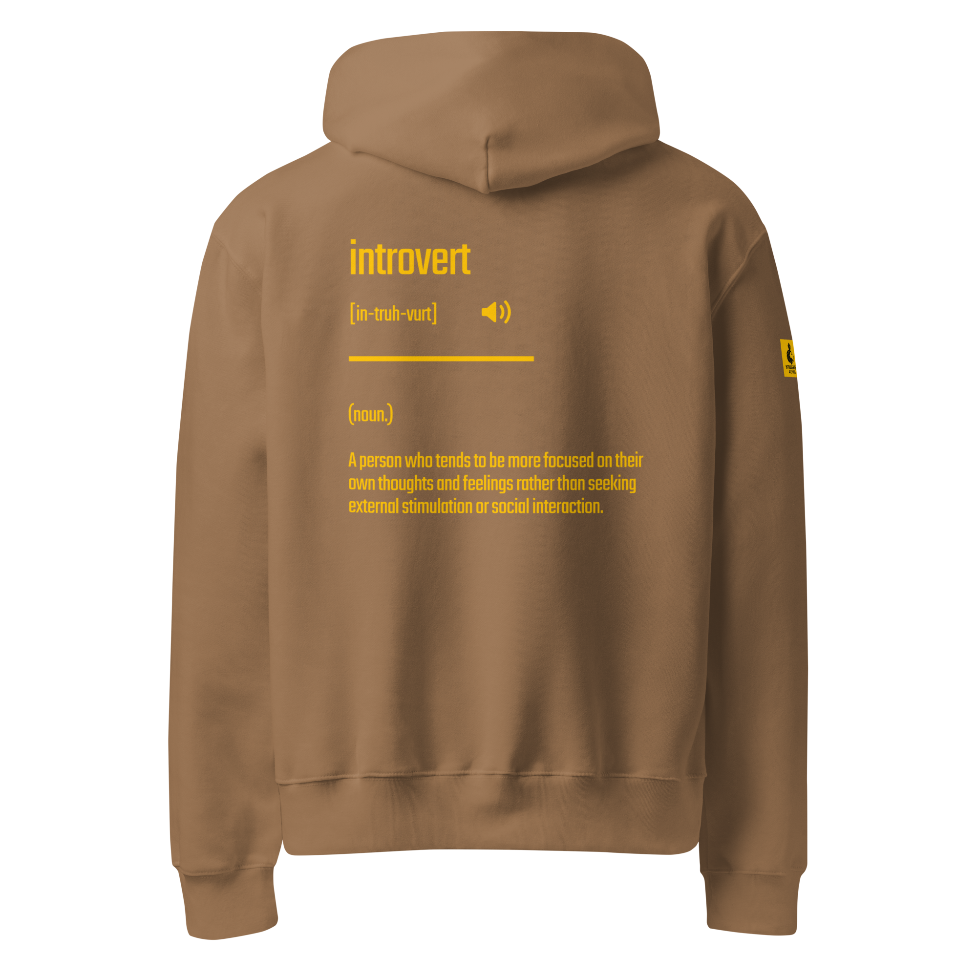 Xantho Philos™ Oversized Hoodie in Vintage Brown for men, premium oversized streetwear with a warm neutral tone