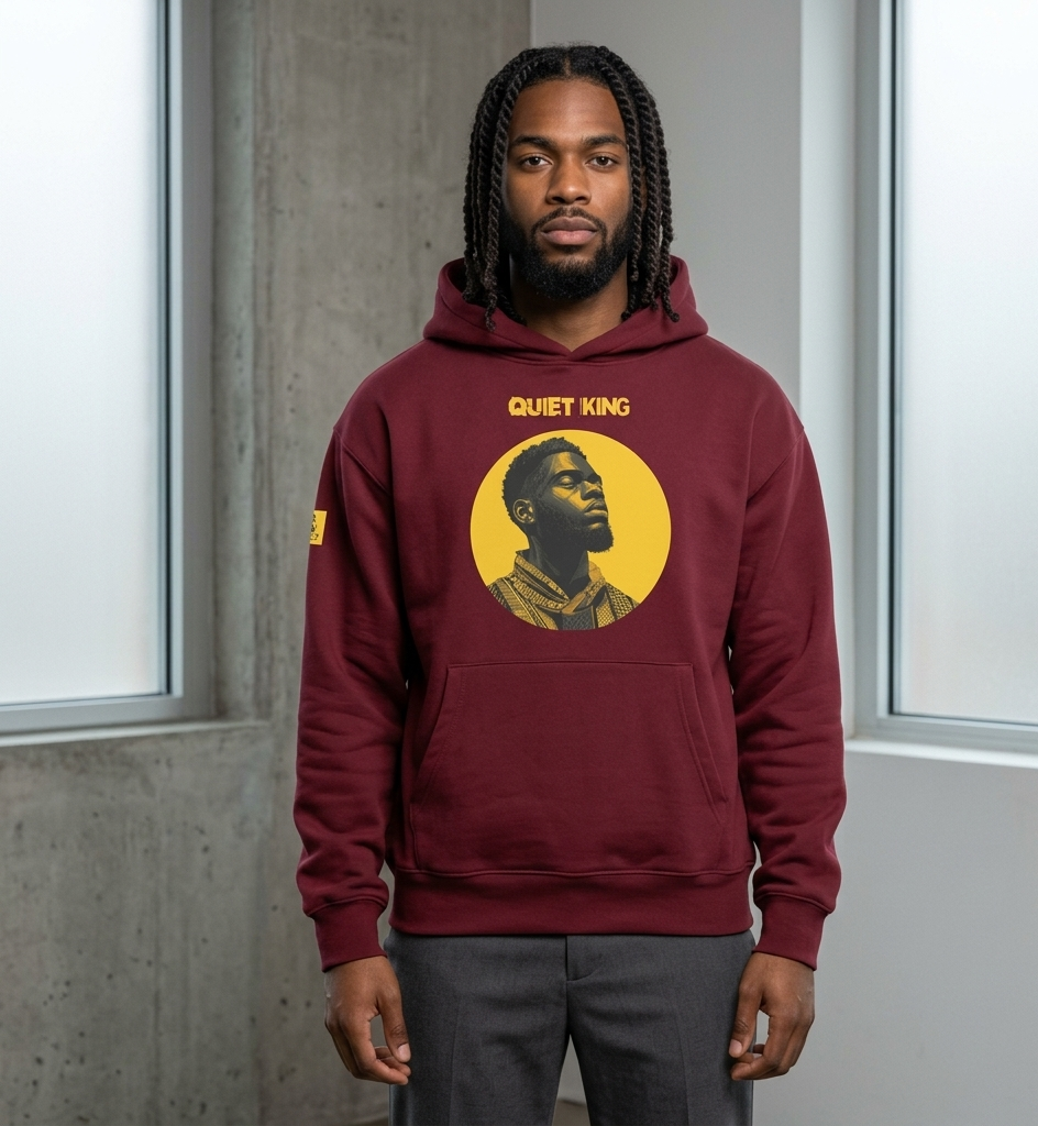 Xantho Philos™ Oversized Hoodie in Maroon for men, premium oversized hoodie with heavyweight comfort