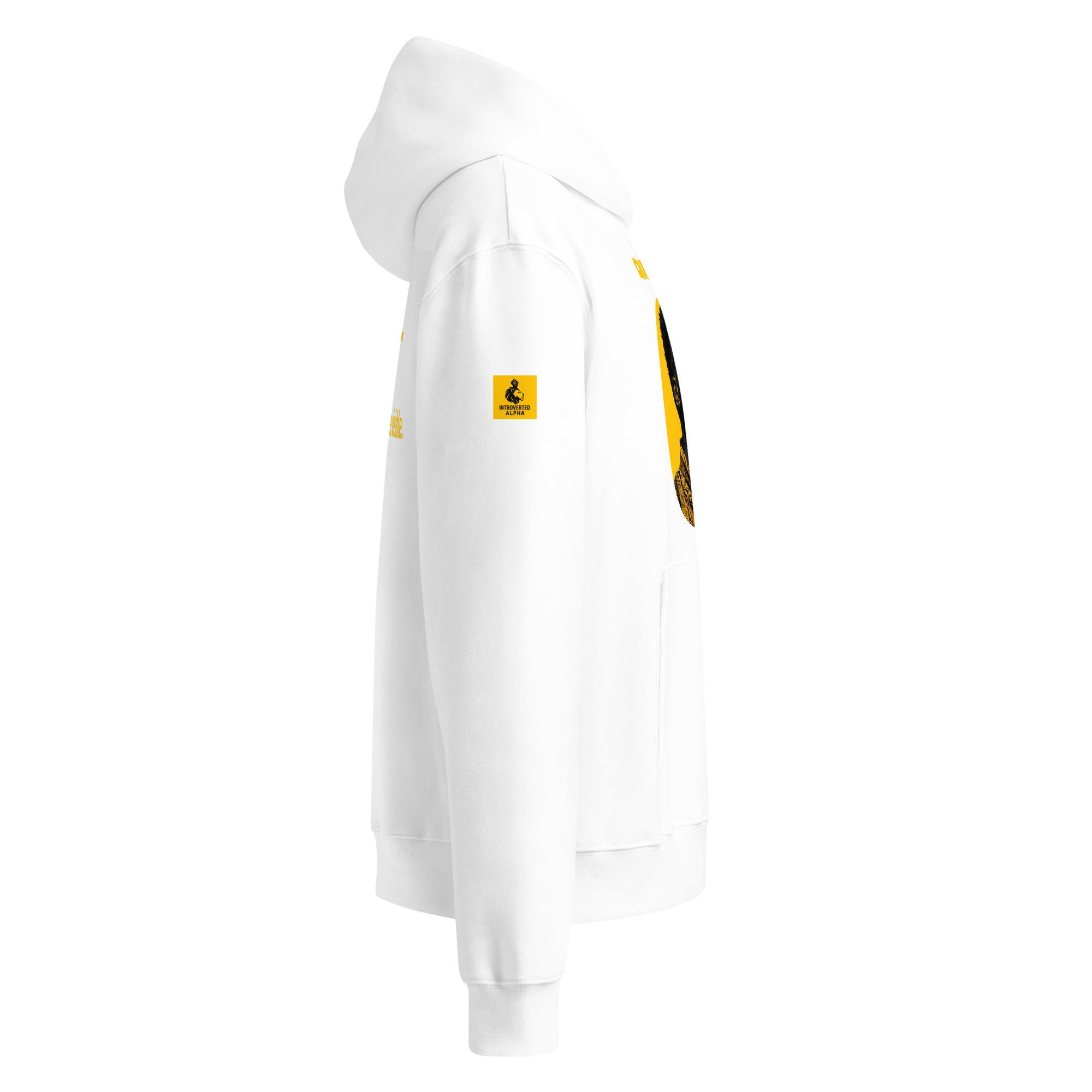 Xantho Philos™ Oversized Hoodie in White for men, crisp minimalist oversized hoodie with premium streetwear appeal