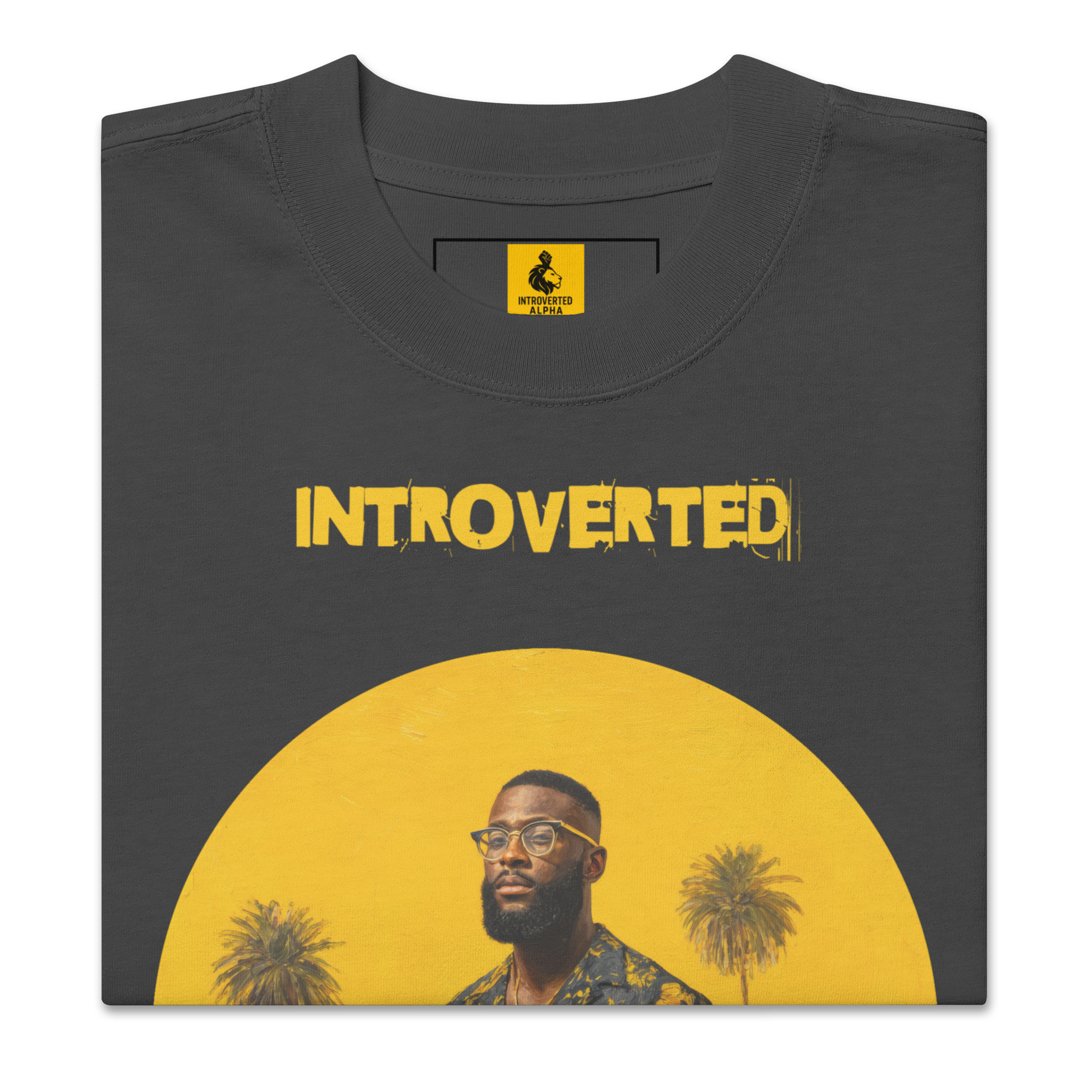 Xantho Philos™ Oversized Faded T-Shirt in Faded Black for men, vintage-wash streetwear with a relaxed oversized fit