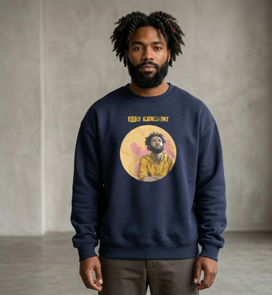 Xantho Philos™ Oversized Sweatshirt in Navy for men, minimalist premium sweatshirt with everyday streetwear style