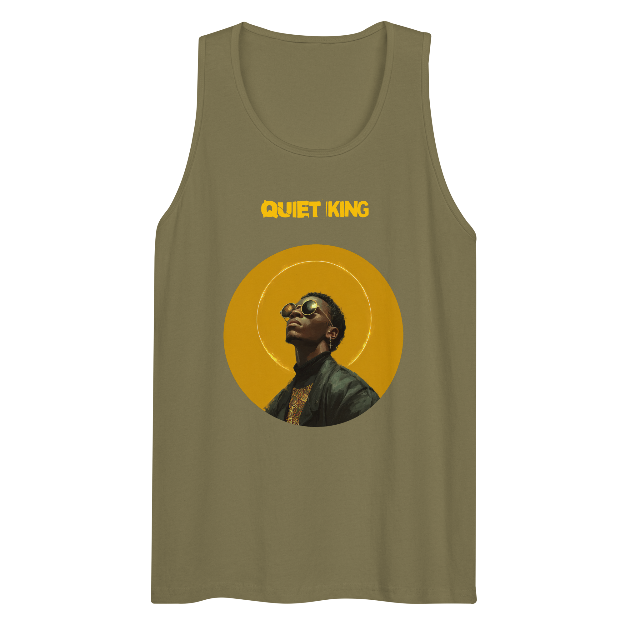 Xantho Philos™ Tank Top in Military Green for men, athletic streetwear tank with a grounded utilitarian tone