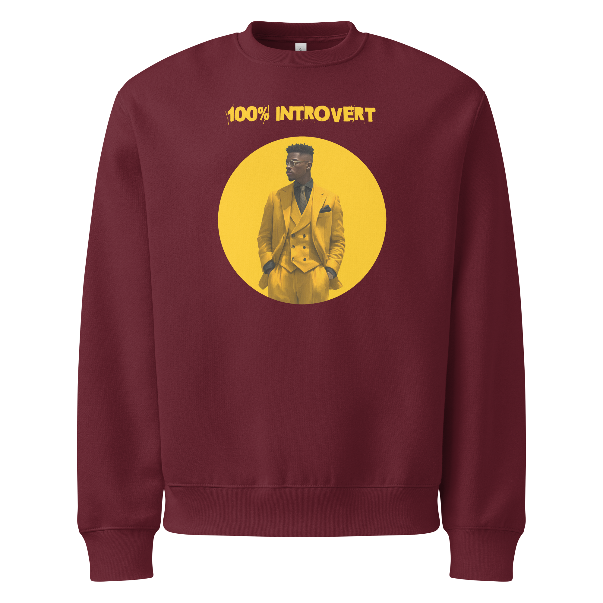 Xantho Philos™ Oversized Sweatshirt in Maroon for men, rich-toned oversized sweatshirt with heavyweight comfort