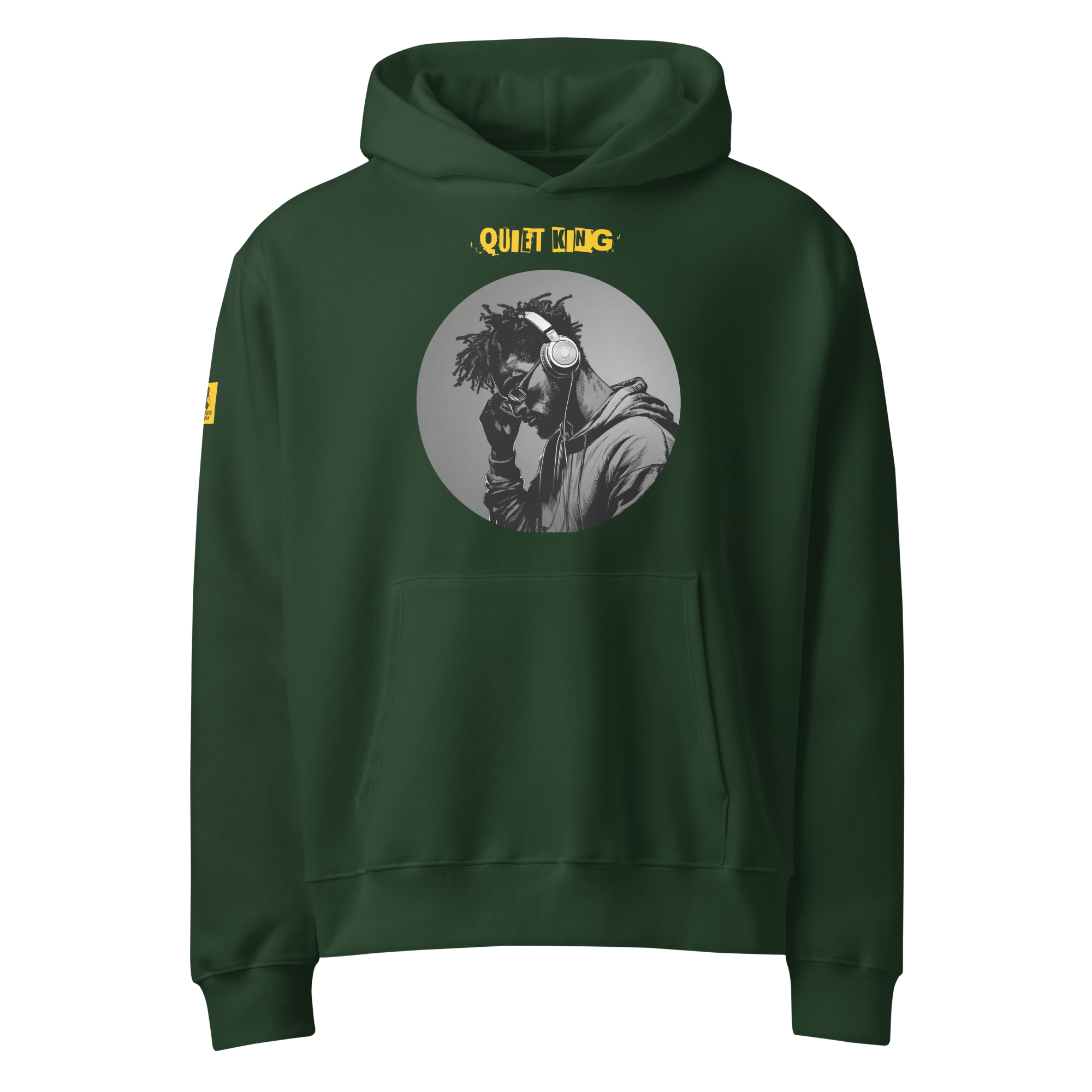 Xantho Philos™ Oversized Hoodie in Forest for men, elevated everyday streetwear with a relaxed oversized fit