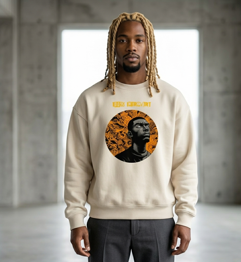 Xantho Philos™ Oversized Sweatshirt in Dust for men, soft neutral sweatshirt with a relaxed oversized fit