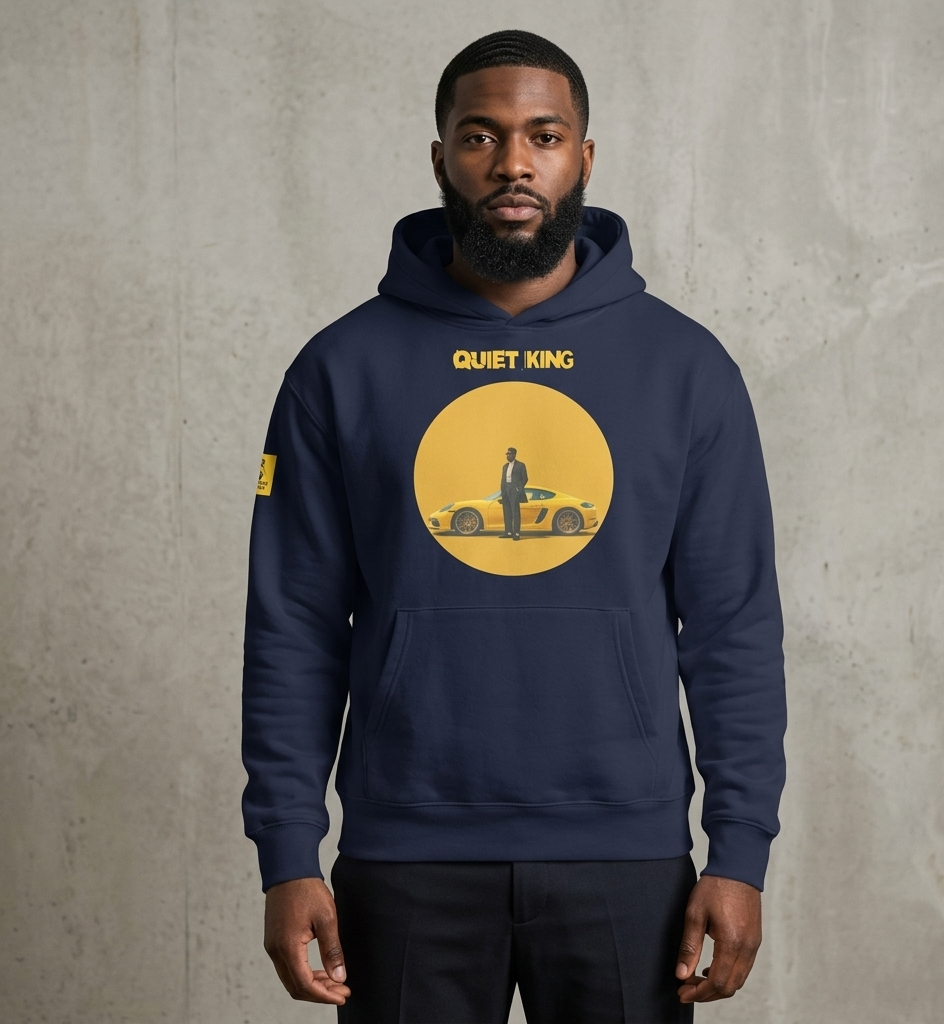 Xantho Philos™ Oversized Hoodie in Navy for men, minimalist heavyweight hoodie with a relaxed streetwear fit