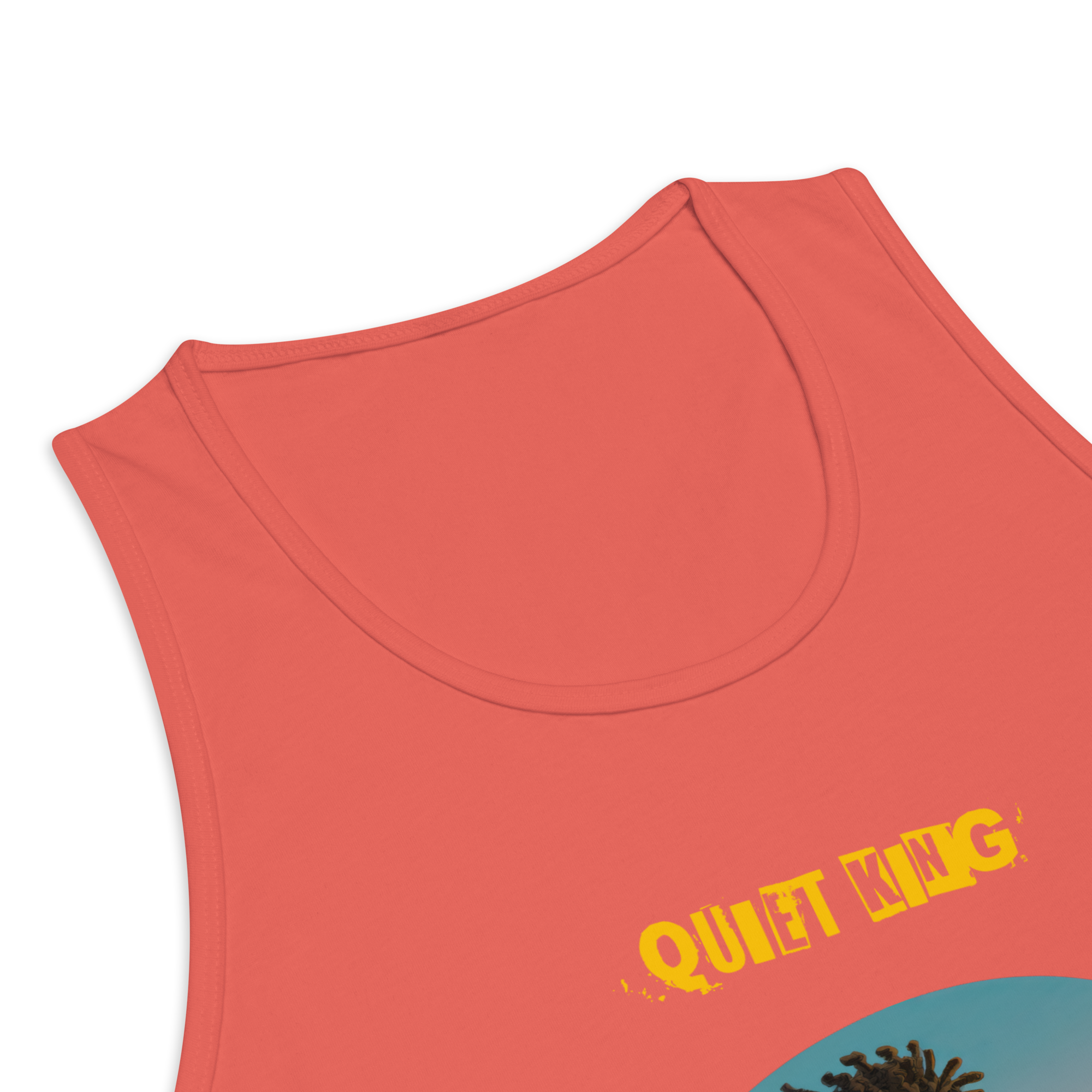 IntrovertedAlpha™ Tank Top in Coral for men, lightweight summer tank top with a vibrant casual tone