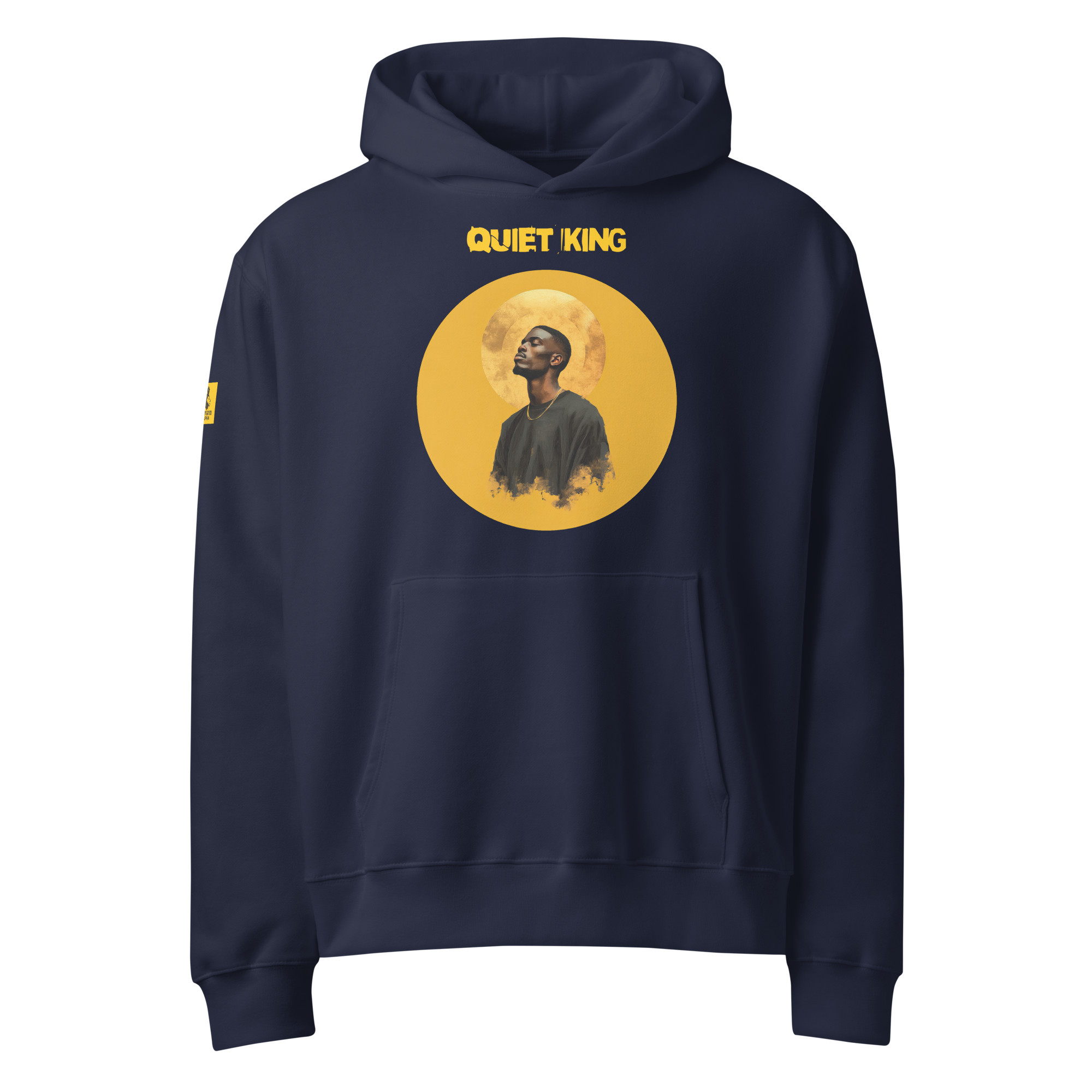 Xantho Philos™ Oversized Hoodie in Navy for men, minimalist heavyweight hoodie with a relaxed streetwear fit
