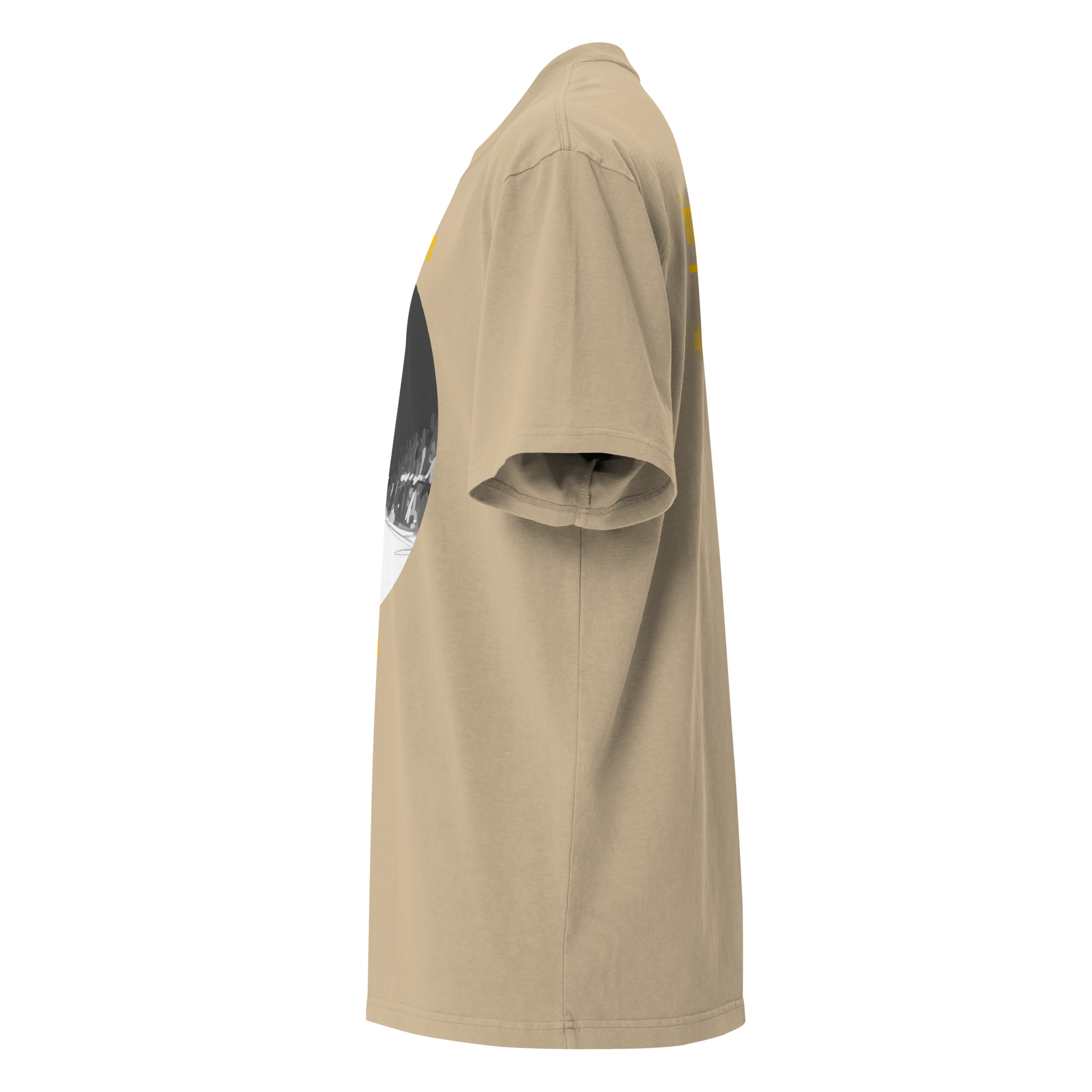 Xantho Philos™ Oversized Faded T-Shirt in Faded Khaki for men, neutral oversized T-shirt with casual streetwear style