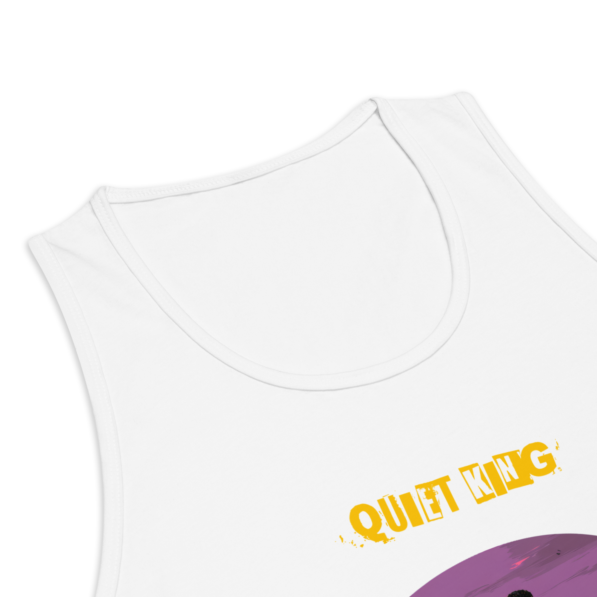 IntrovertedAlpha™ Tank Top in White for men, crisp minimalist tank top with a breathable everyday fit
