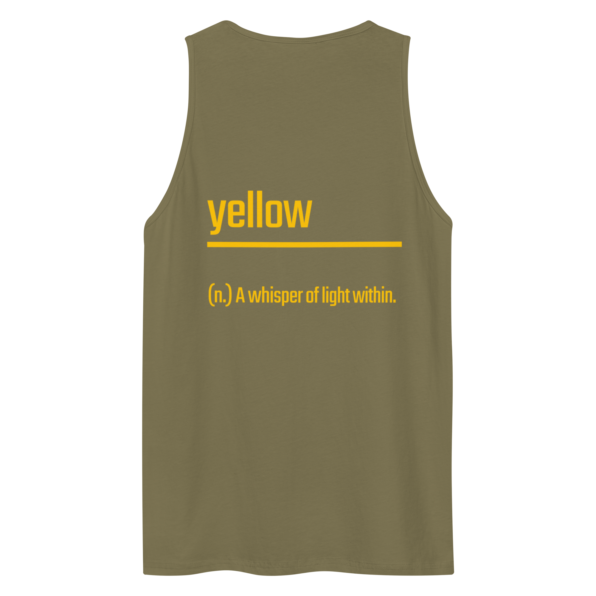 Xantho Philos™ Tank Top in Military Green for men, athletic streetwear tank with a grounded utilitarian tone